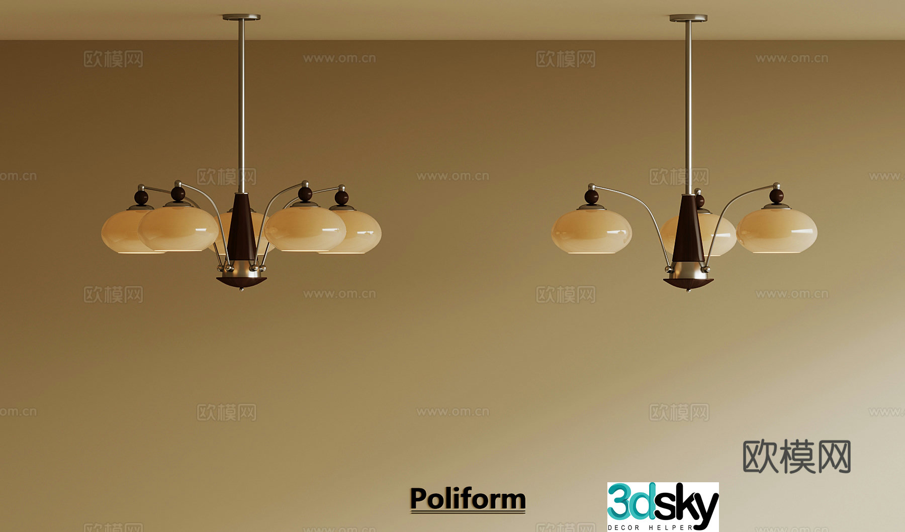 3D model of medieval style chandelier