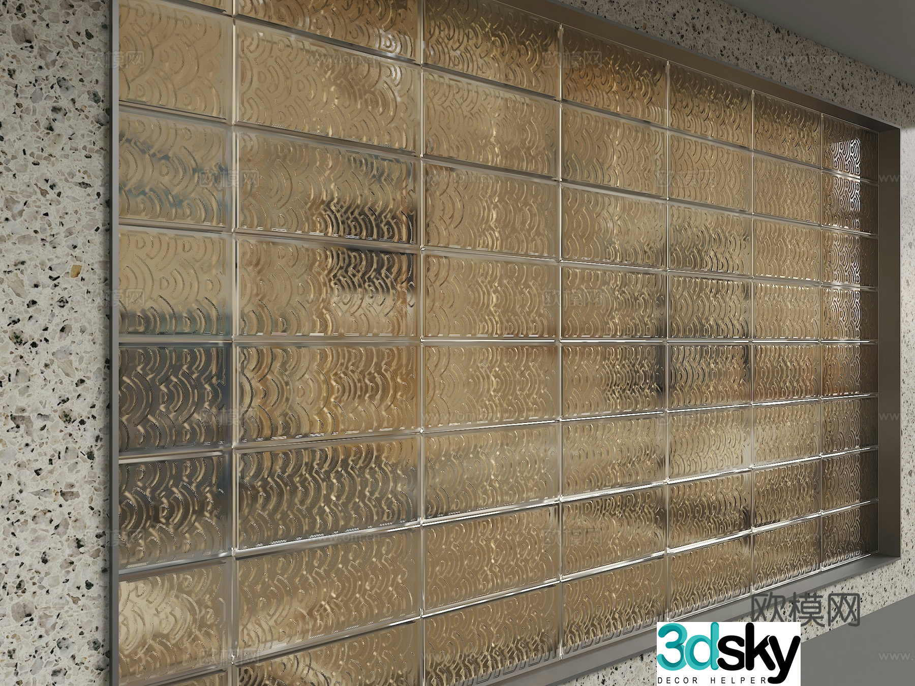 3D model of glass partition