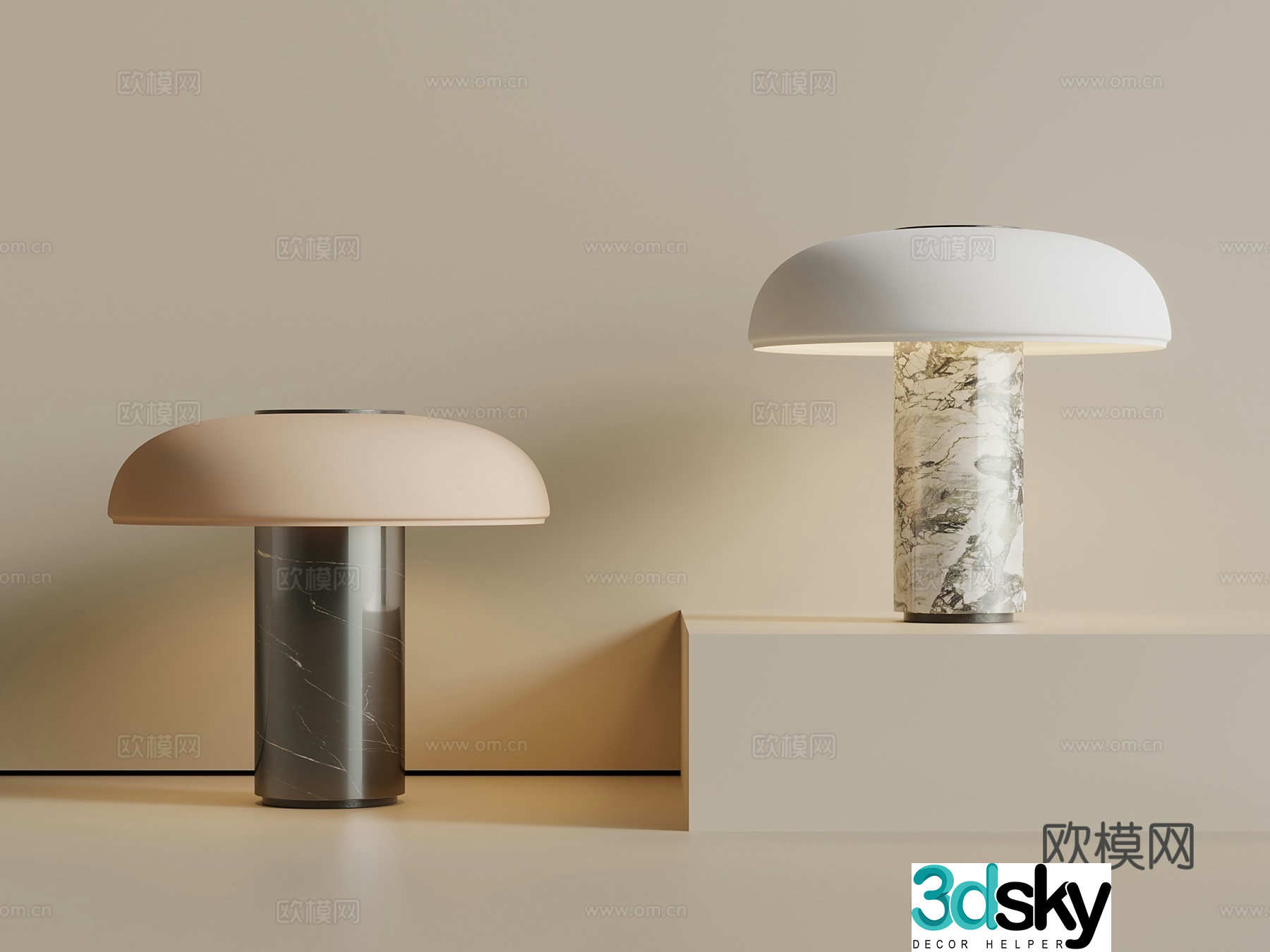 Light luxury Italian desk lamp desk lamp 3d model