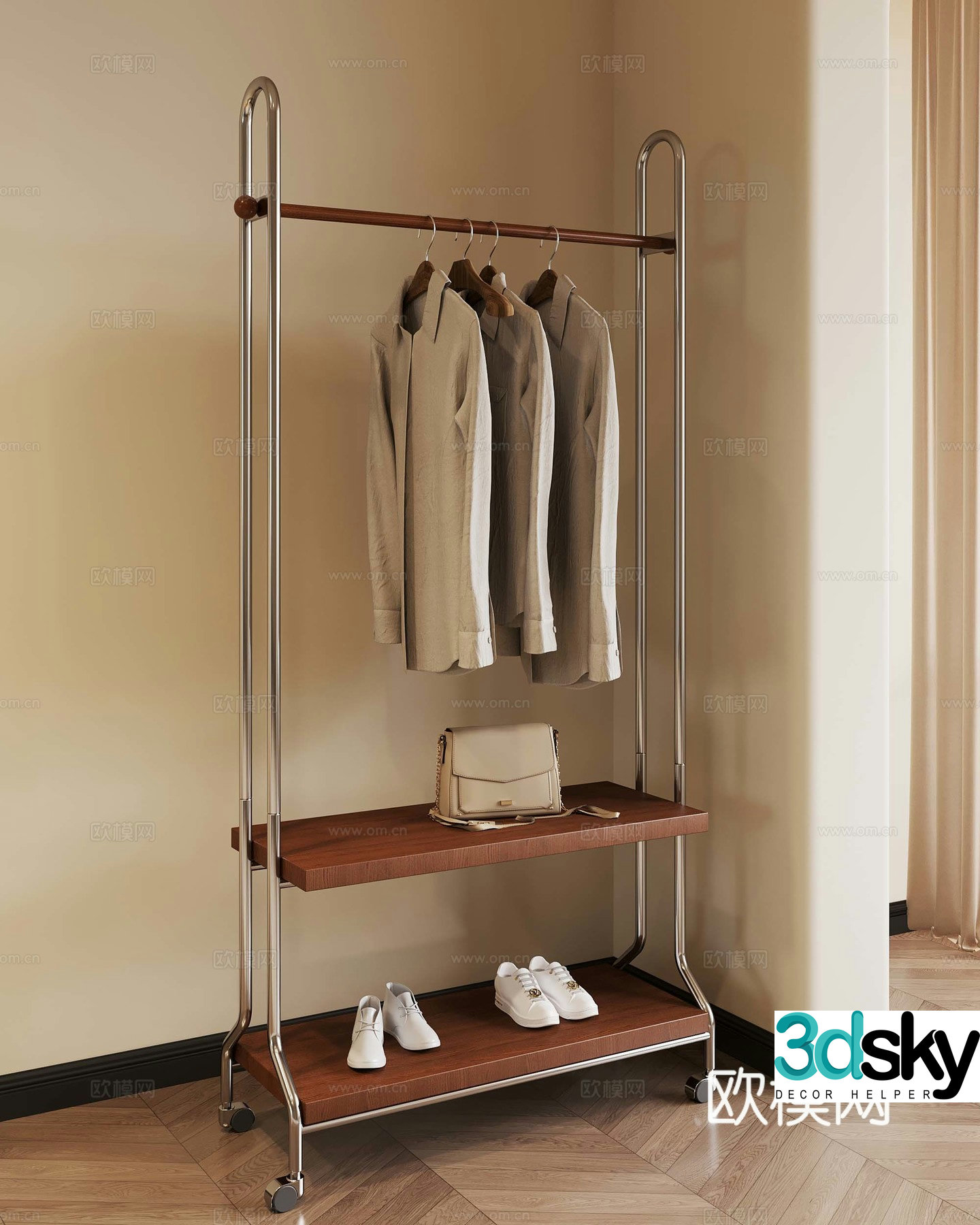 French medieval windbreaker hanger 3d model