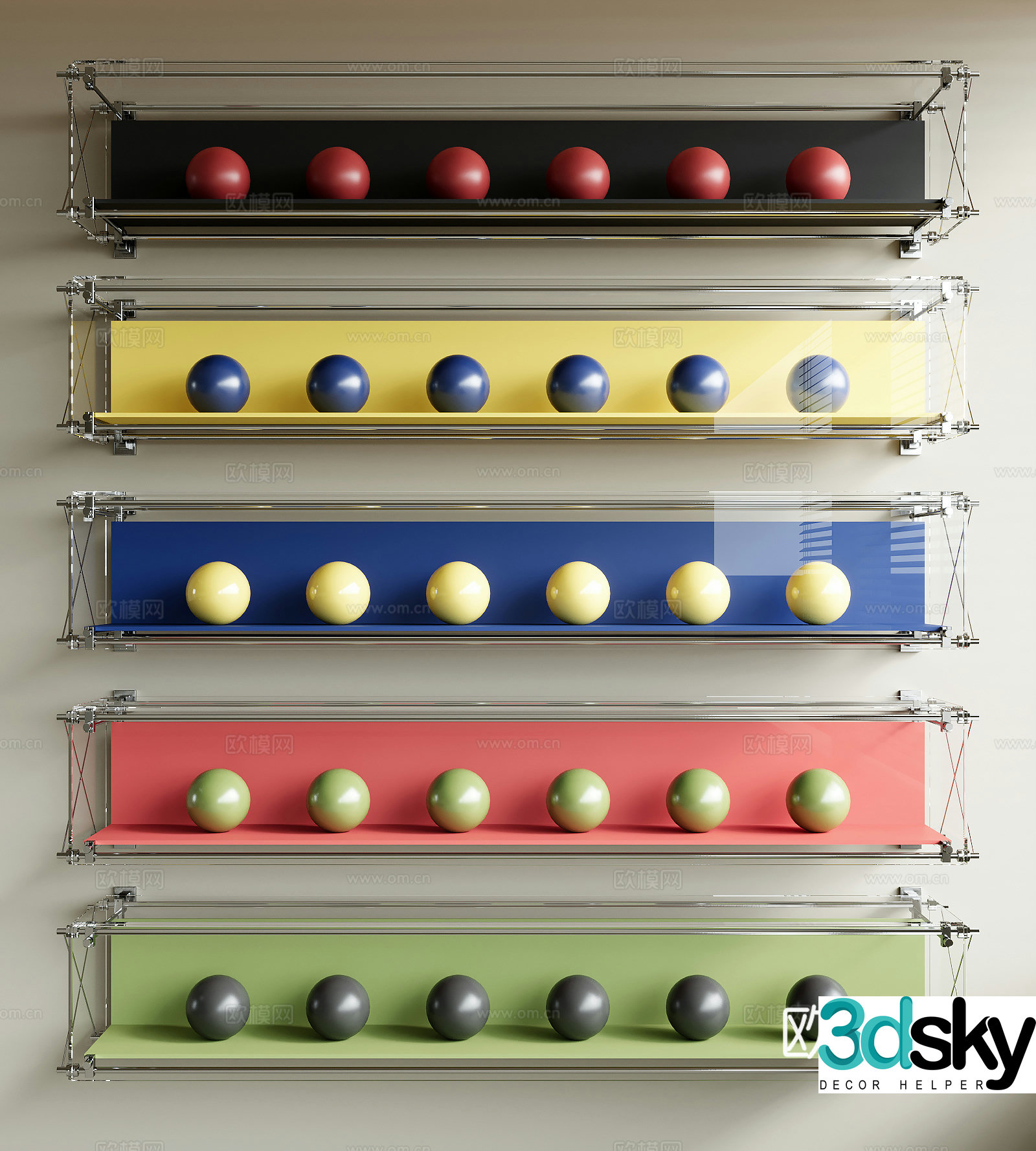 Modern decorative cabinet 3d model