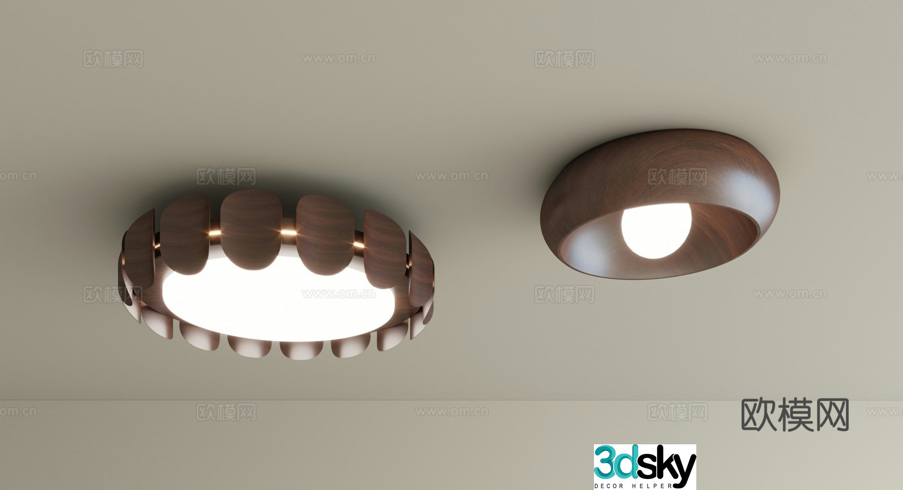 French medieval bedroom lamp ceiling lamp designer retro walnut color master bedroom lamp study lamp wabi sashimi room lamp 3d model