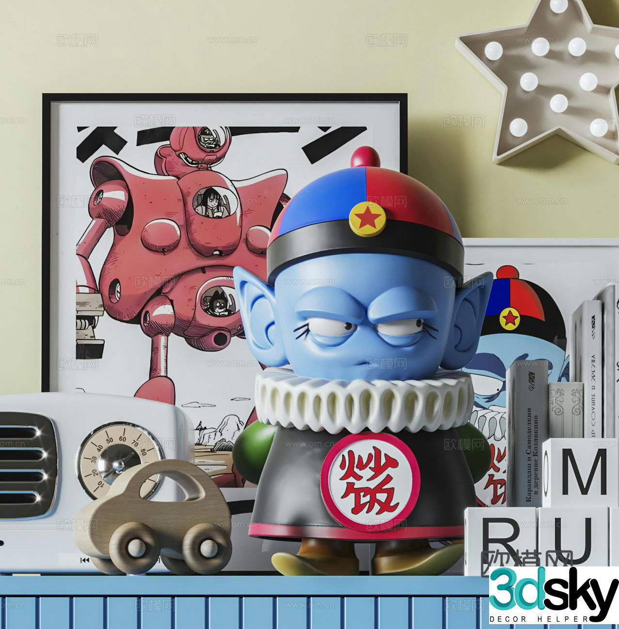 Modern doll toy 3d model