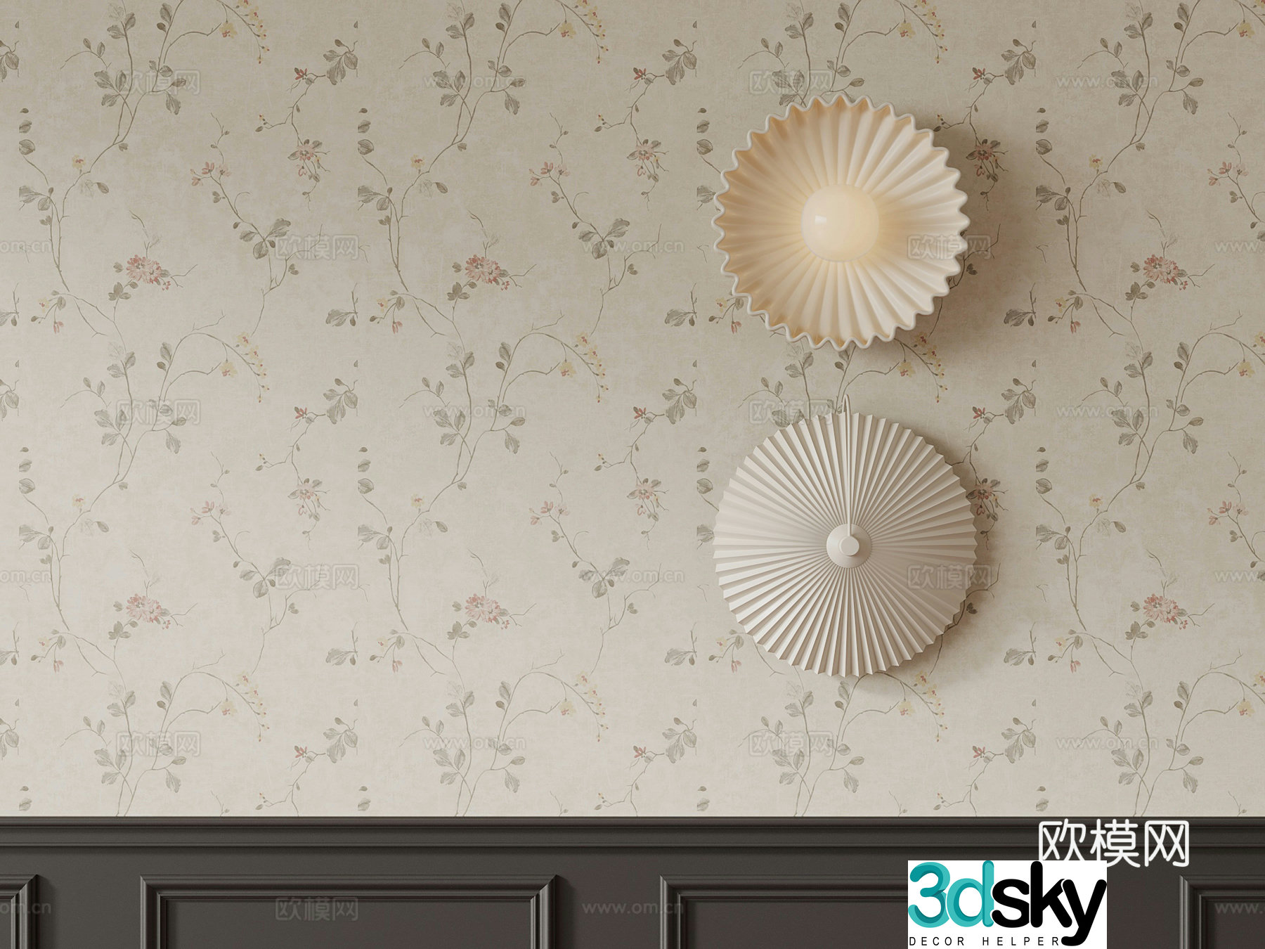 French wall lamp 3d model