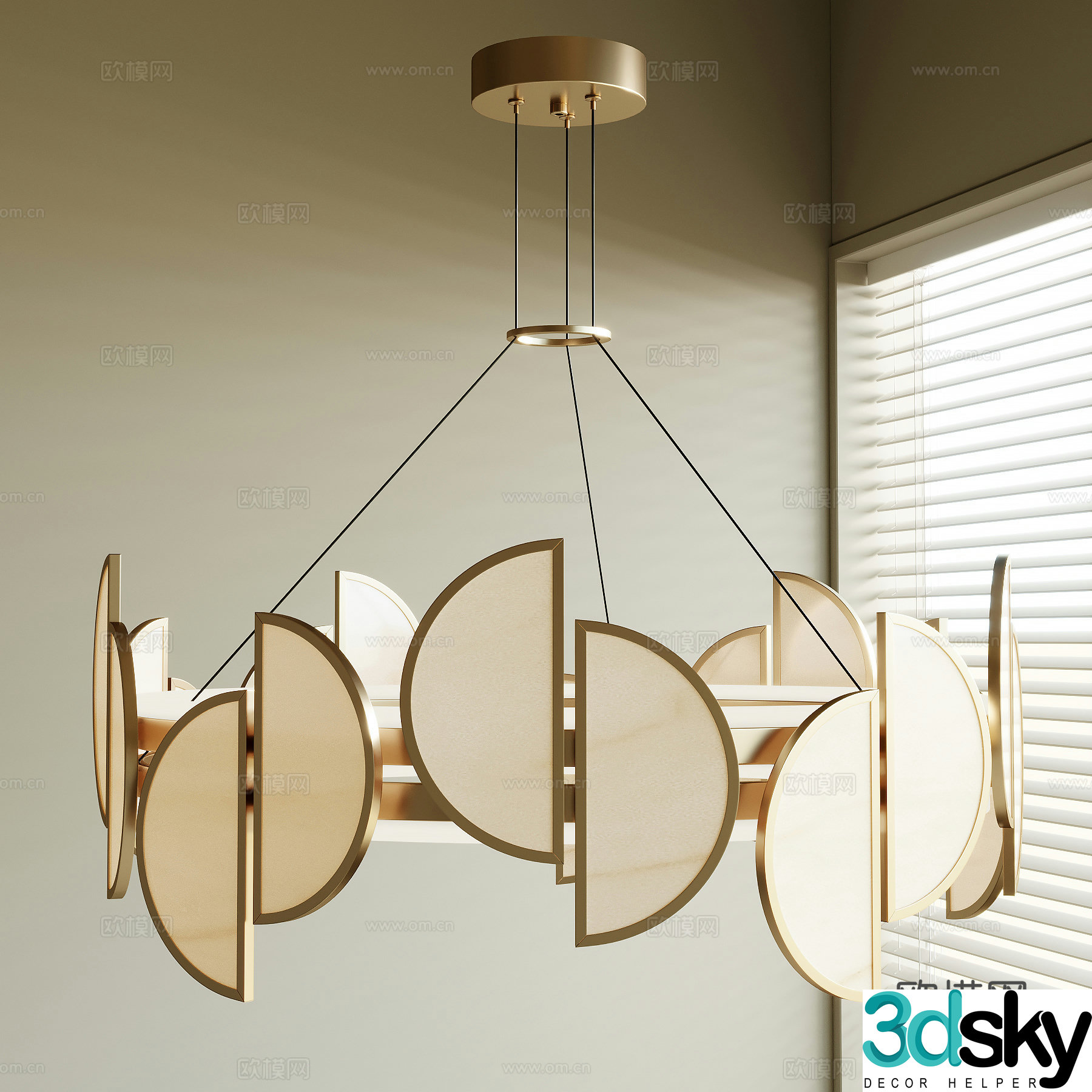 Modern chandelier 3d model
