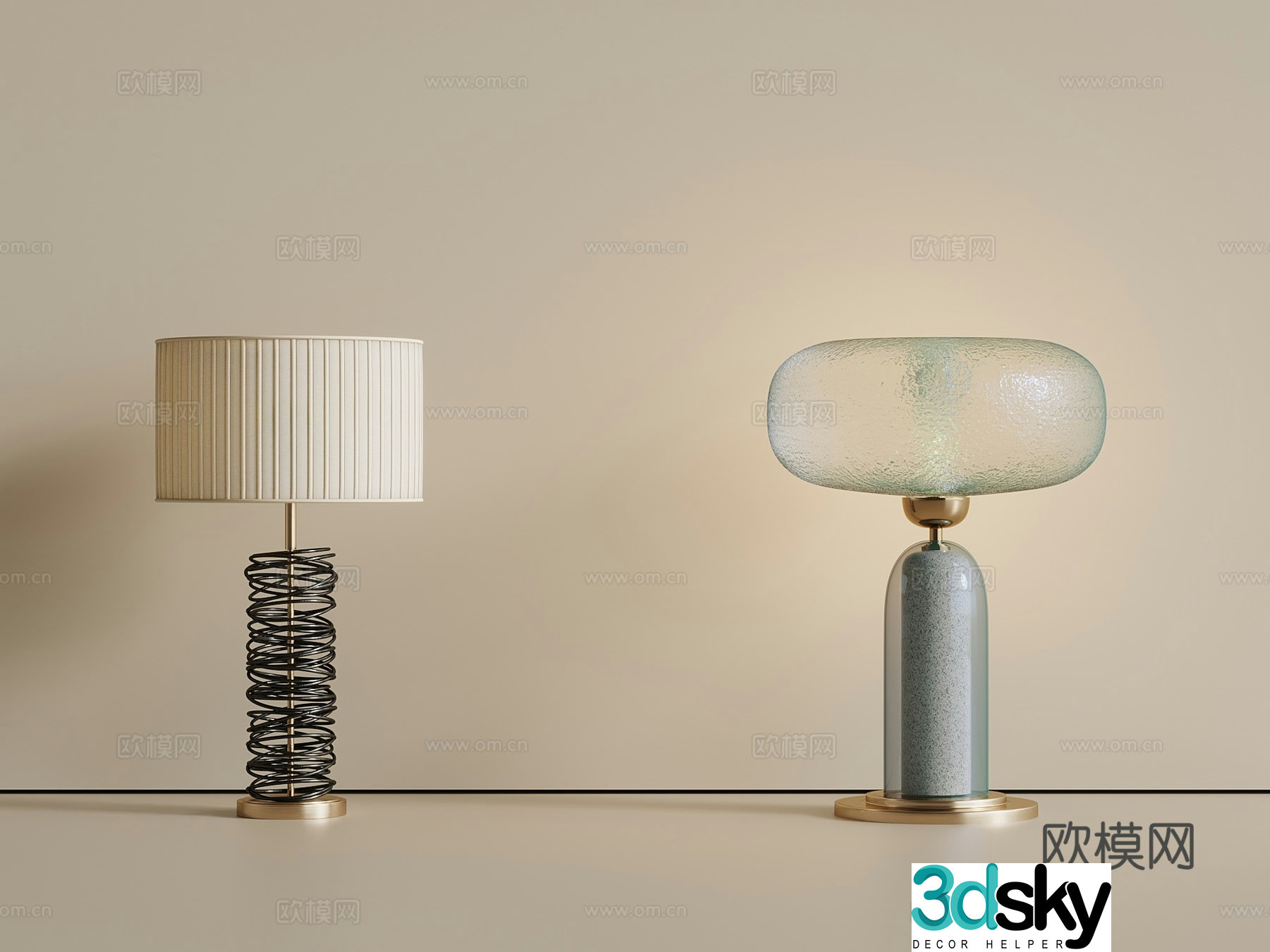 Italian light luxury desk lamp desk lamp 3d model