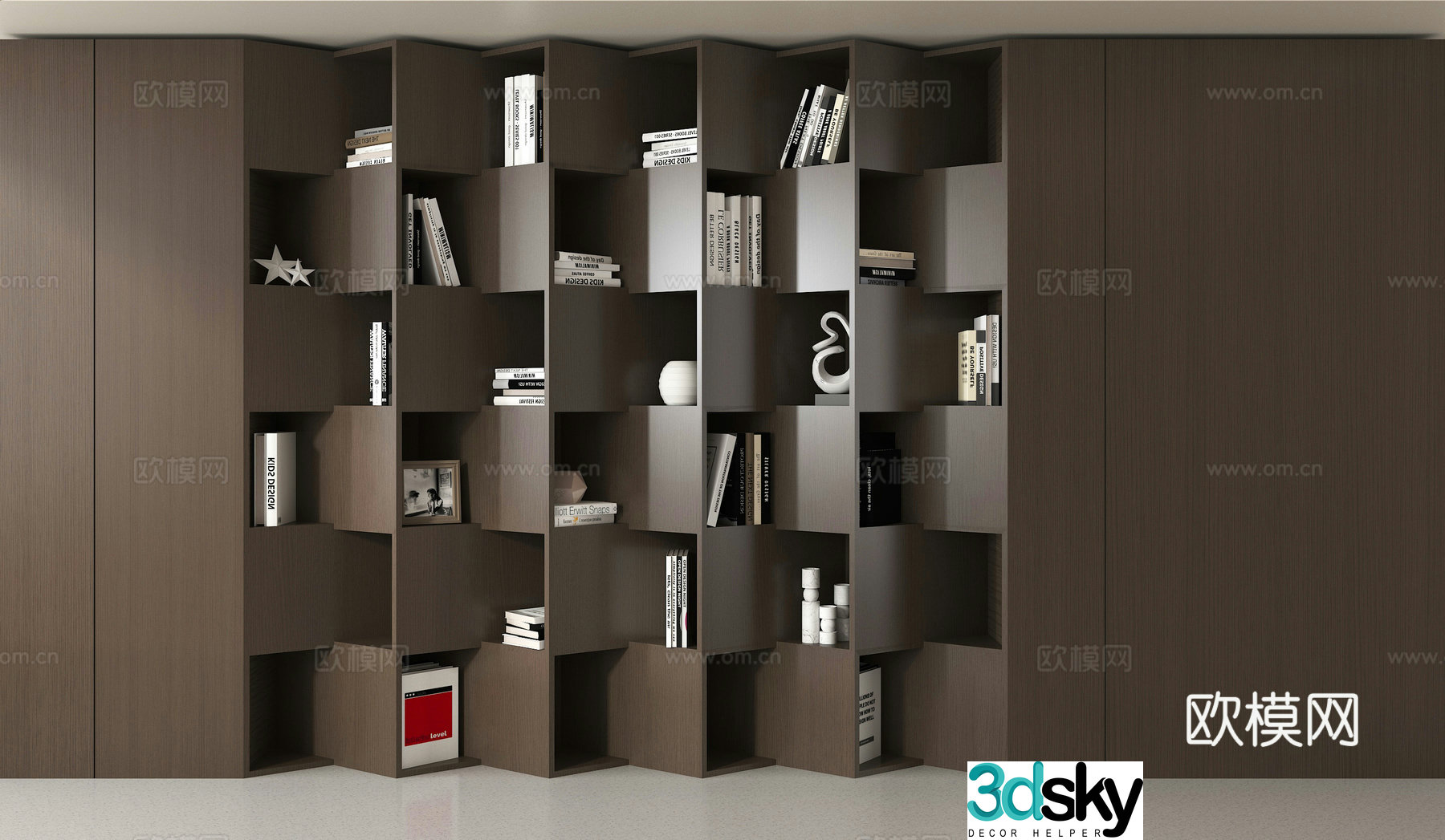 Showcase Decorative Cabinet Wall Cabinet Storage Cabinet Bookshelf 3D Model