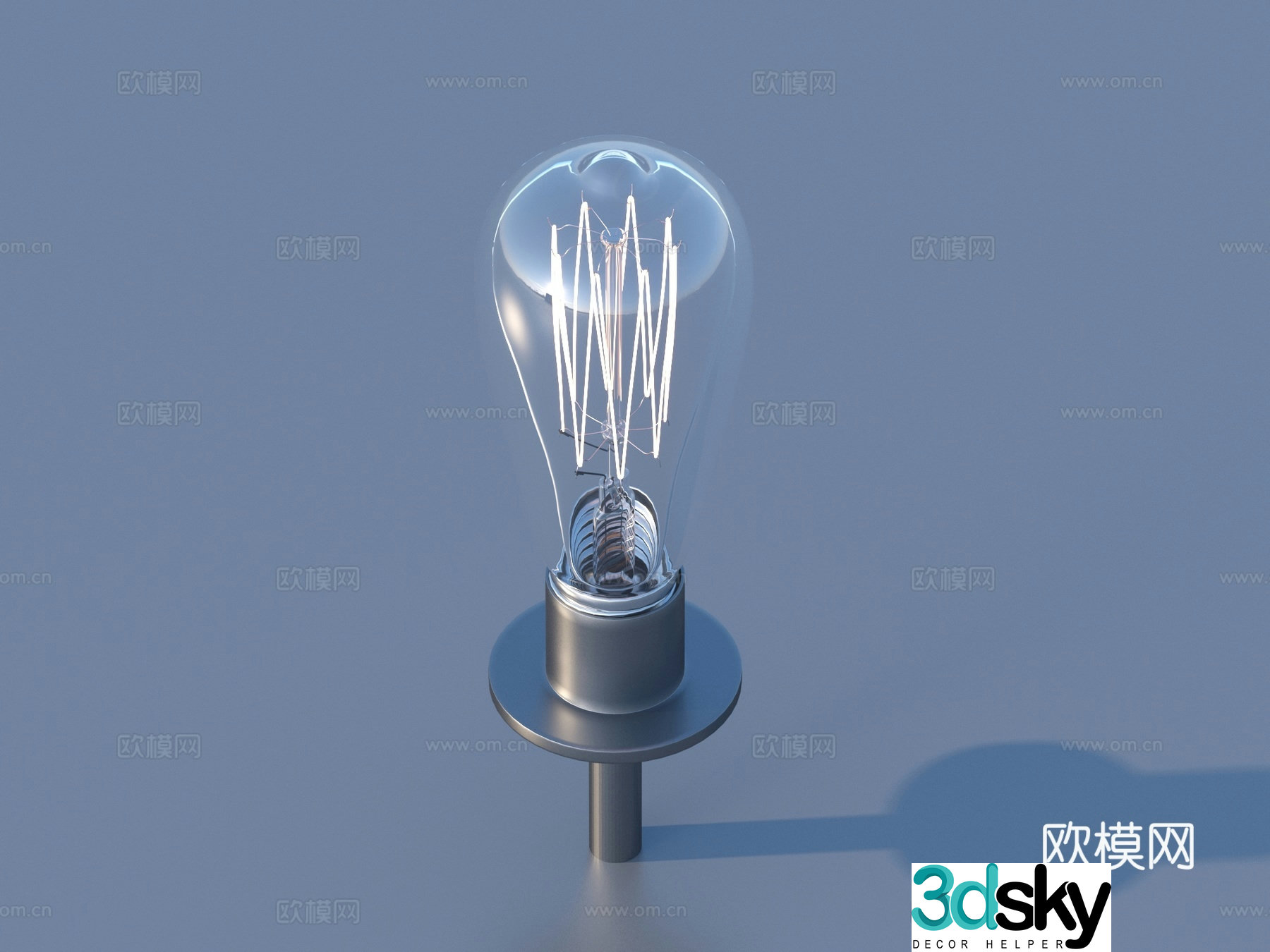Light bulb Tungsten filament lamp lamp 3d model