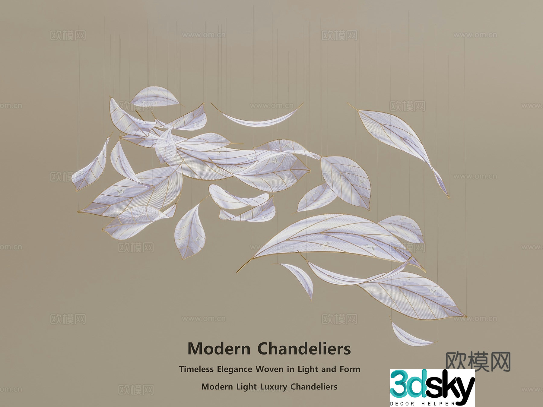 Light luxury Italian chandeliers Decorative chandeliers Art chandeliers Stair chandeliers Villa chandeliers 3D model