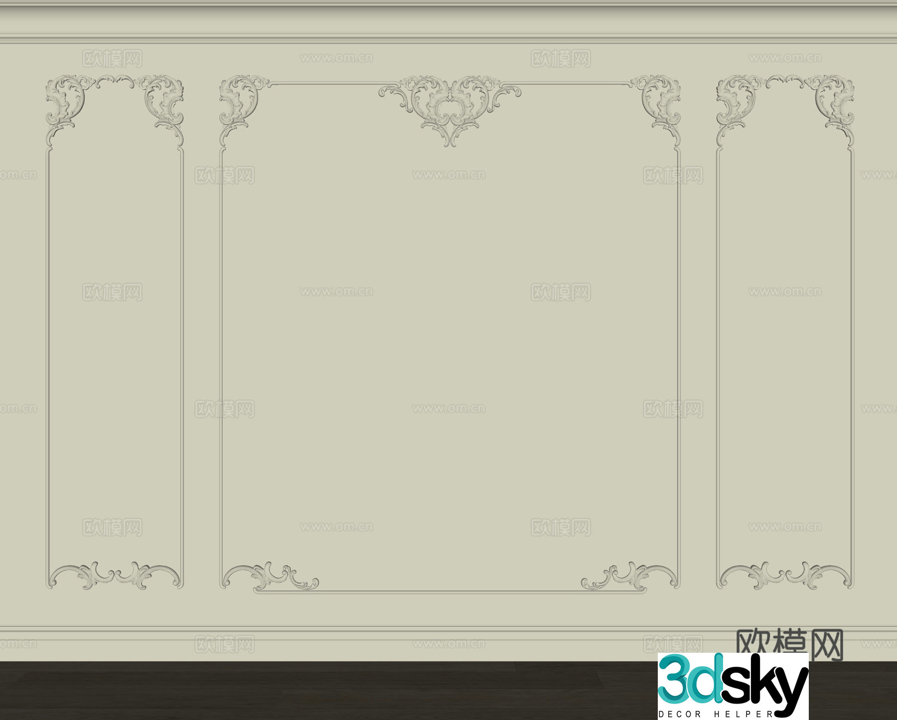 French guardrail line 3d model