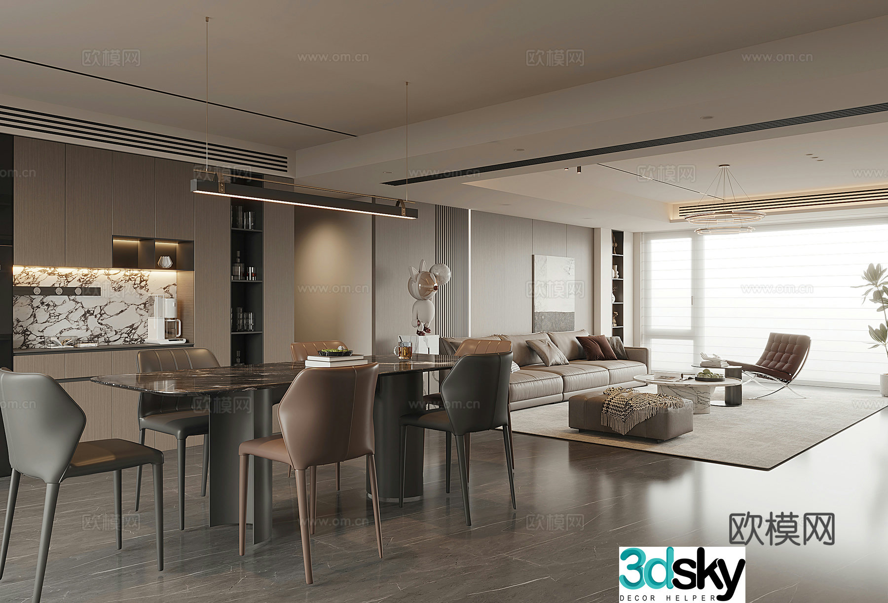 Italian restaurant 3D model