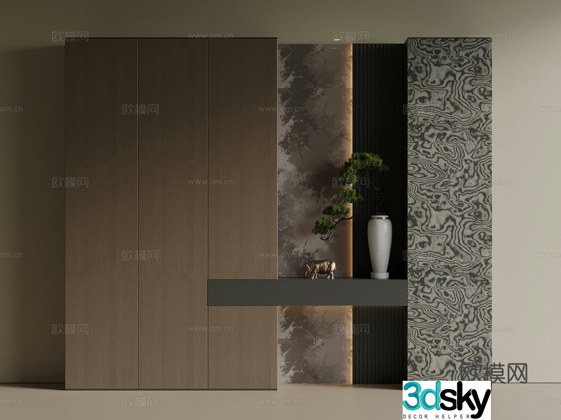 Italian light luxury shoe cabinet porch shoe cabinet partition shoe cabinet custom shoe cabinet porch wall 3D model