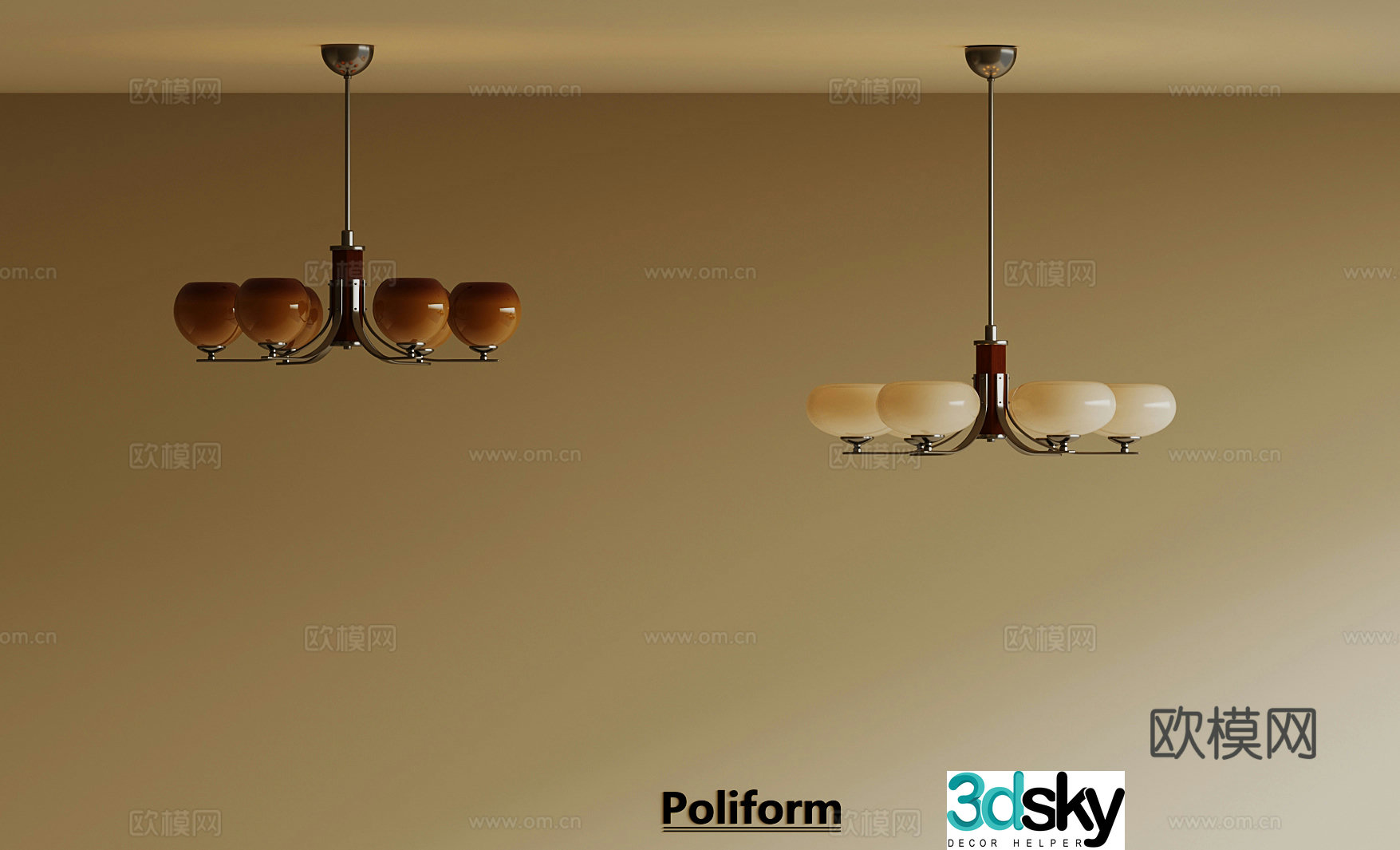 3D model of medieval style chandelier