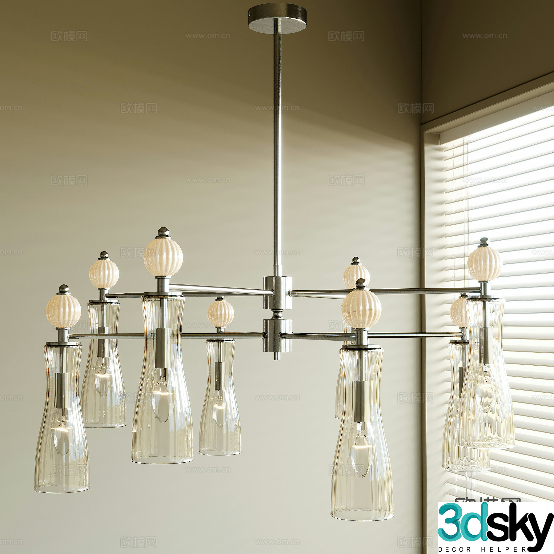 Modern chandelier 3d model