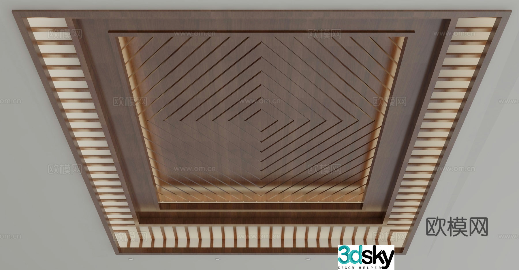 New Chinese style ceiling 3D model