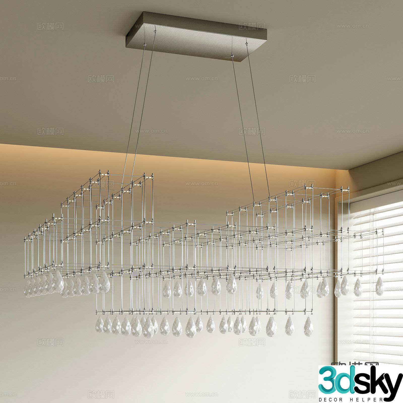 Modern chandelier 3d model