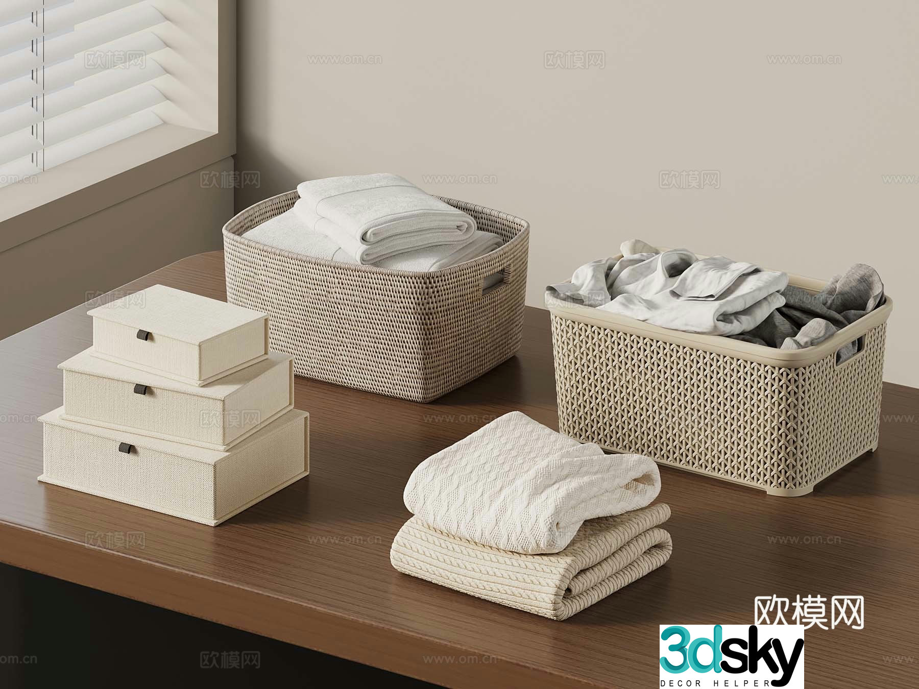 Clothes storage box storage box 3D model