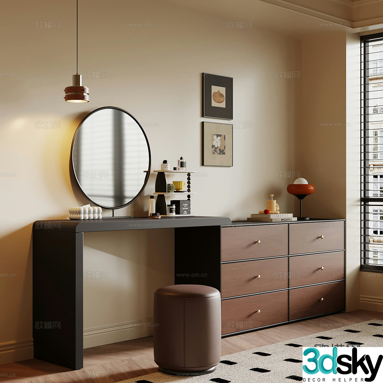 French medieval dressing table 3D model