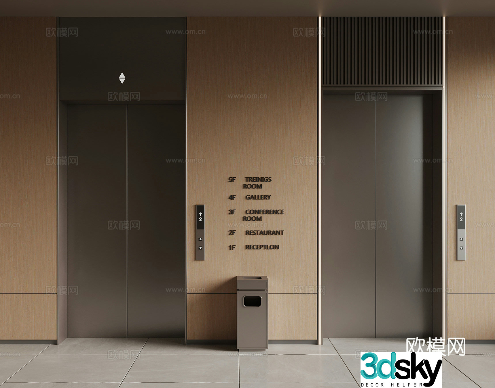 Modern elevator elevator 3d model