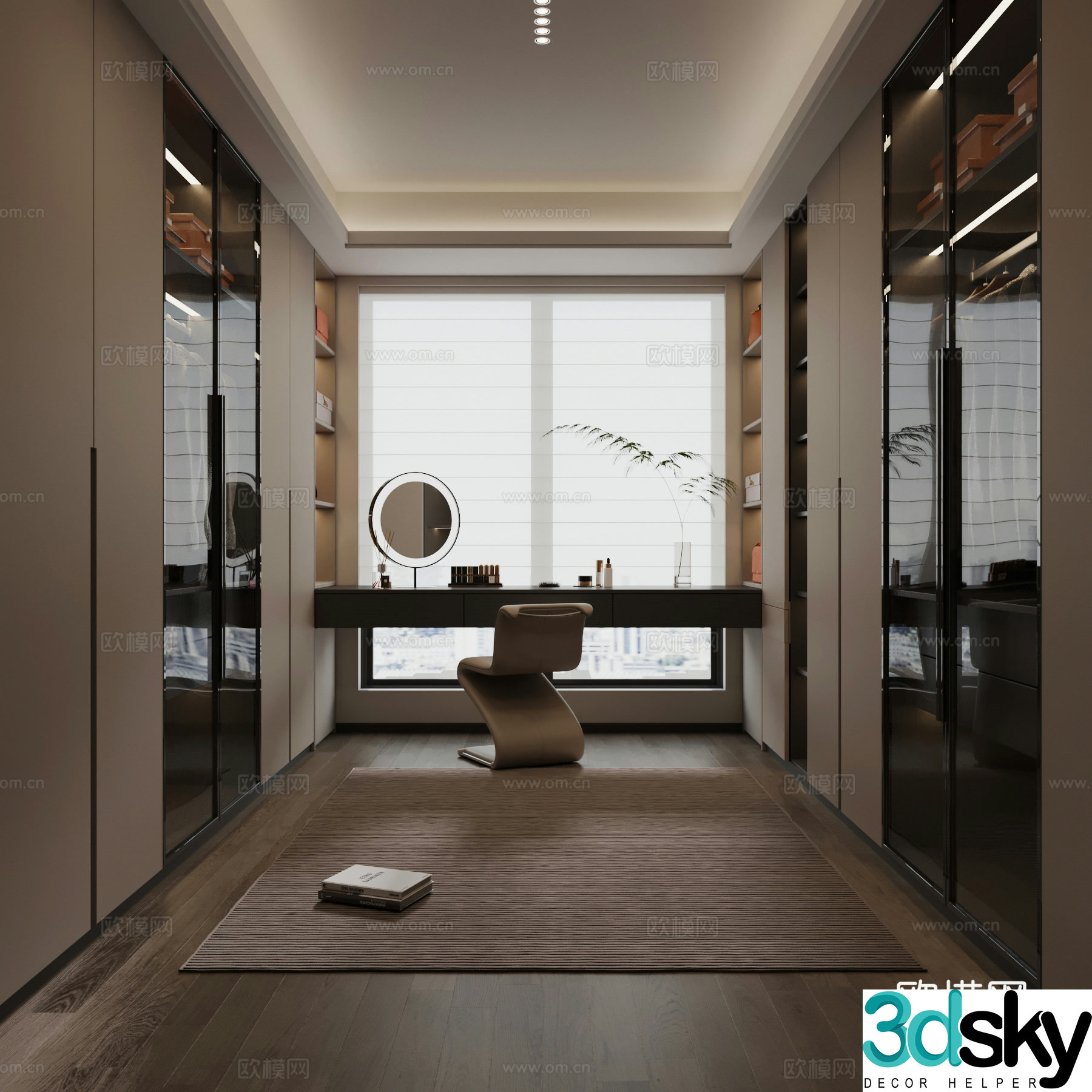 Modern cloakroom 3d model