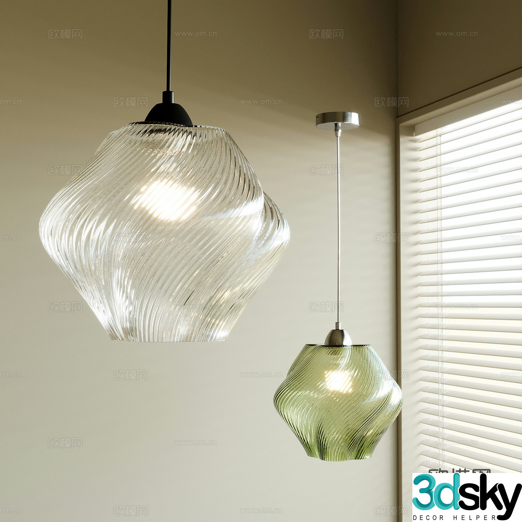 Modern chandelier 3d model