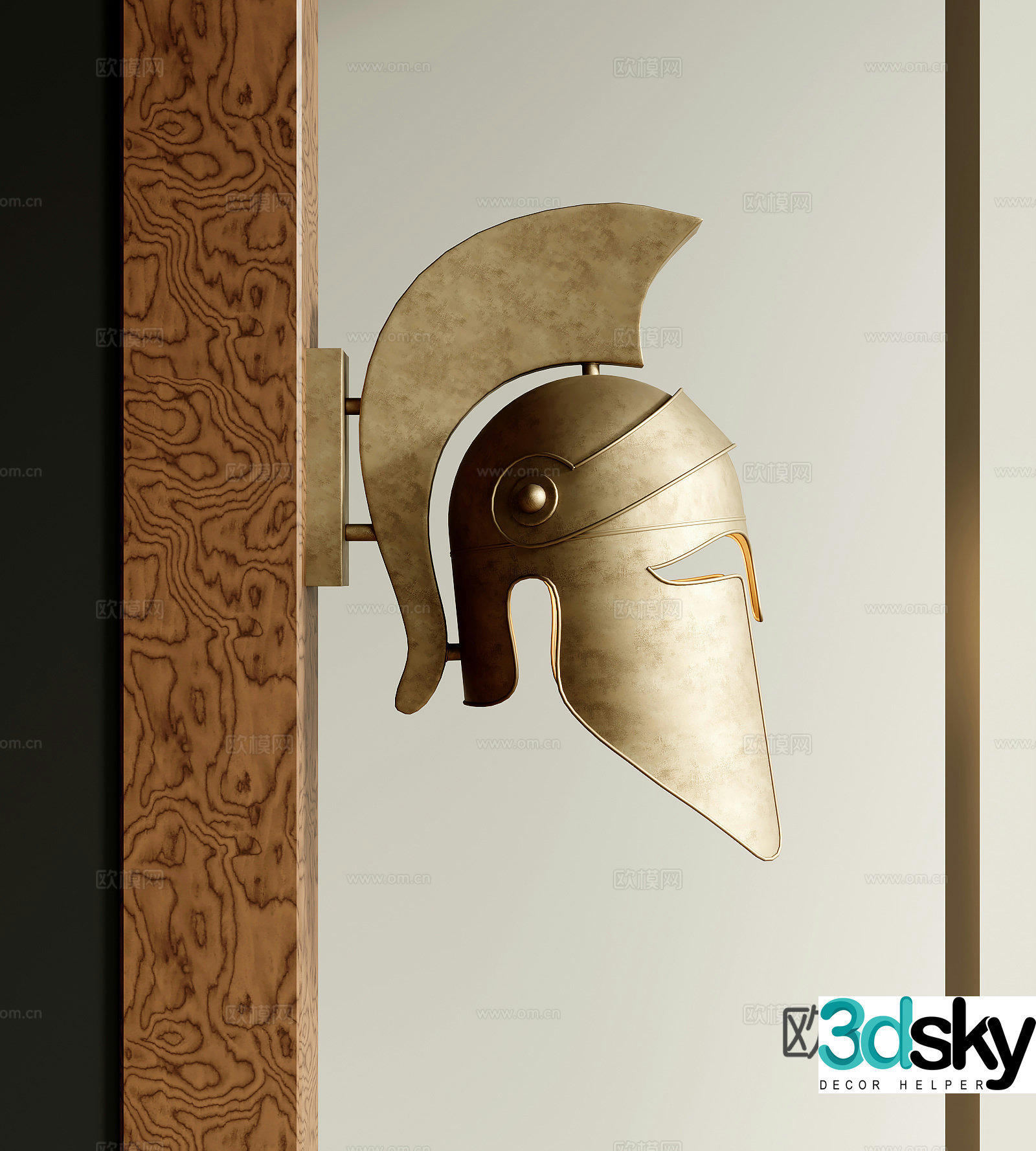 Modern metal wall lamp 3d model