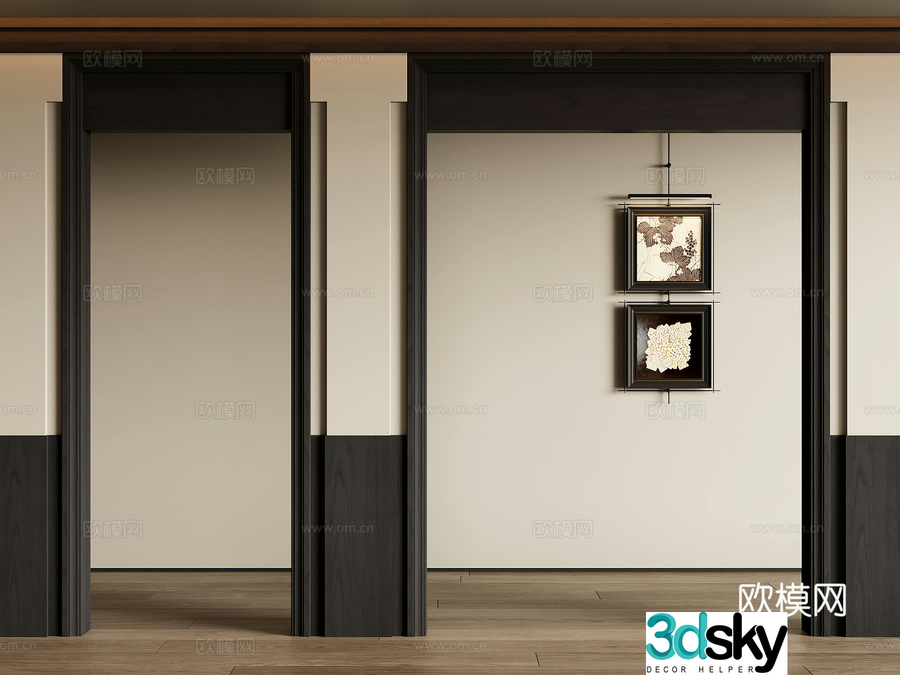 Middle-aged squid door cover 3D model