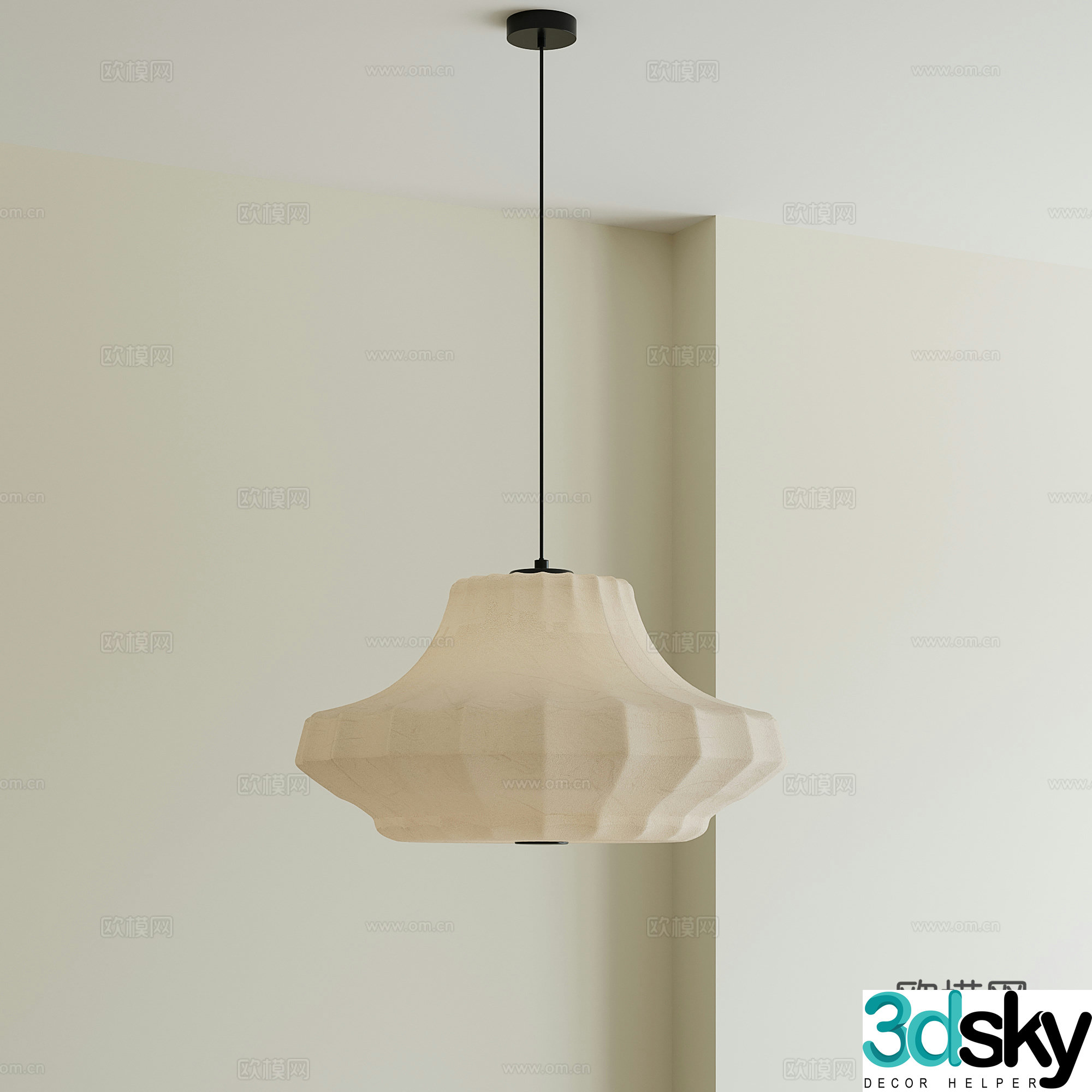 3D model of medieval lantern chandelier