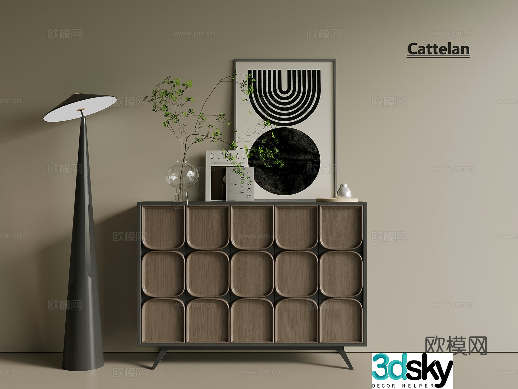 Italian style medieval porch cabinet side cabinet end view cabinet porch cabinet low cabinet 3d model 3d model