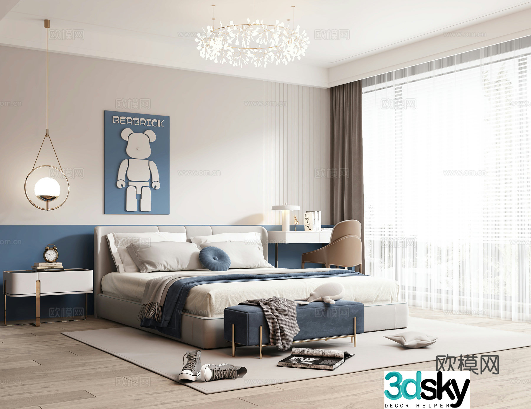Modern children’s room 3d model