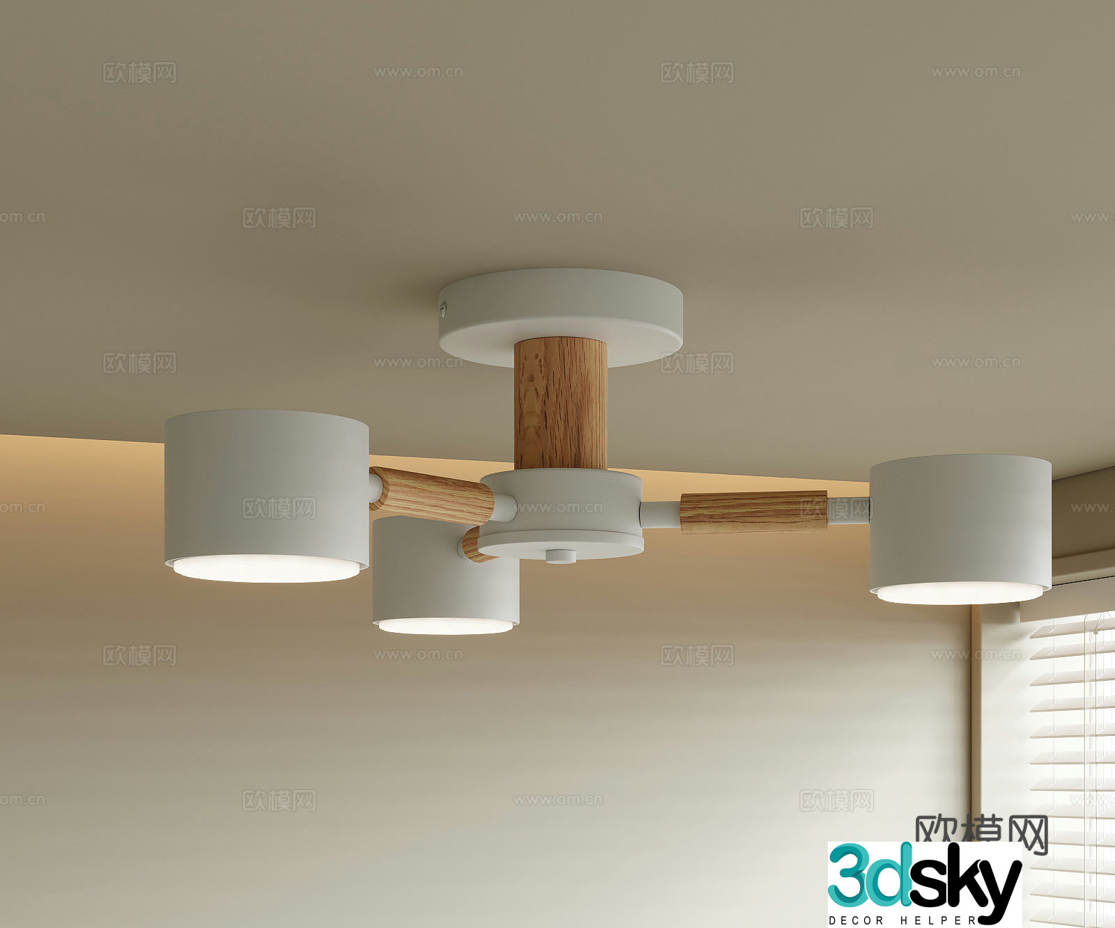 Modern chandelier 3d model