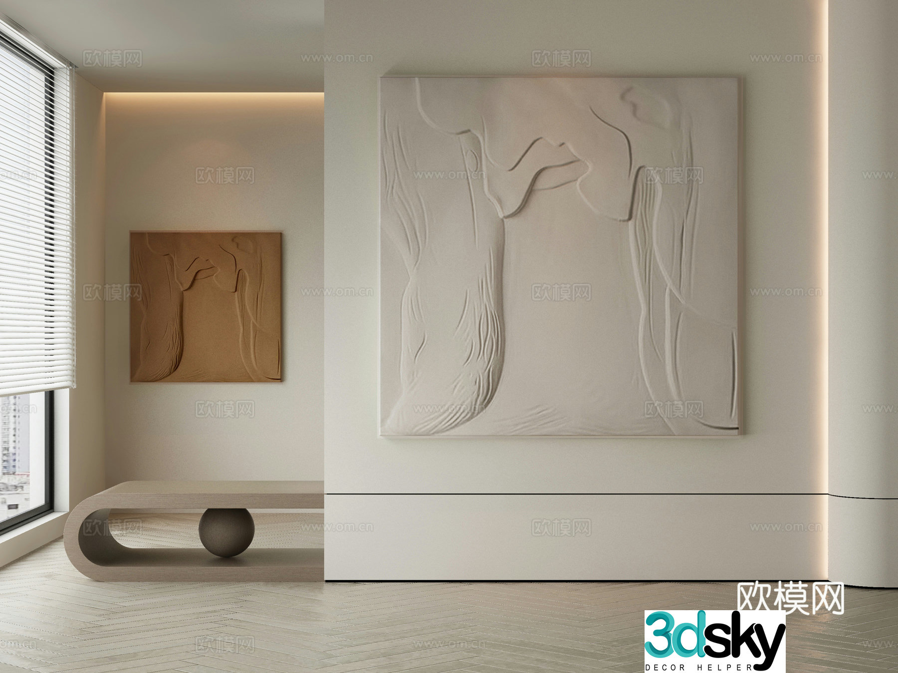 Modern Wasabi Hanging Painting Oil Painting 3D Model