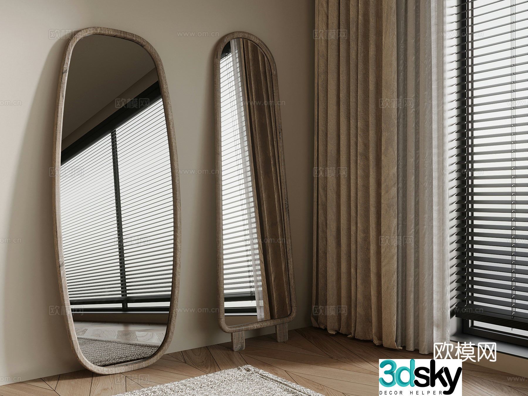 Wasabi full-body mirror 3D model