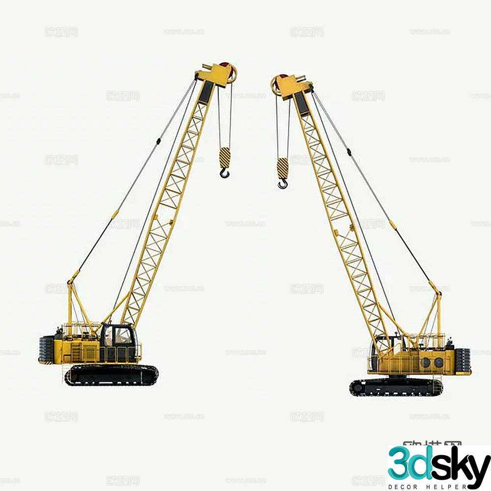 Crane engineering vehicle 3d model