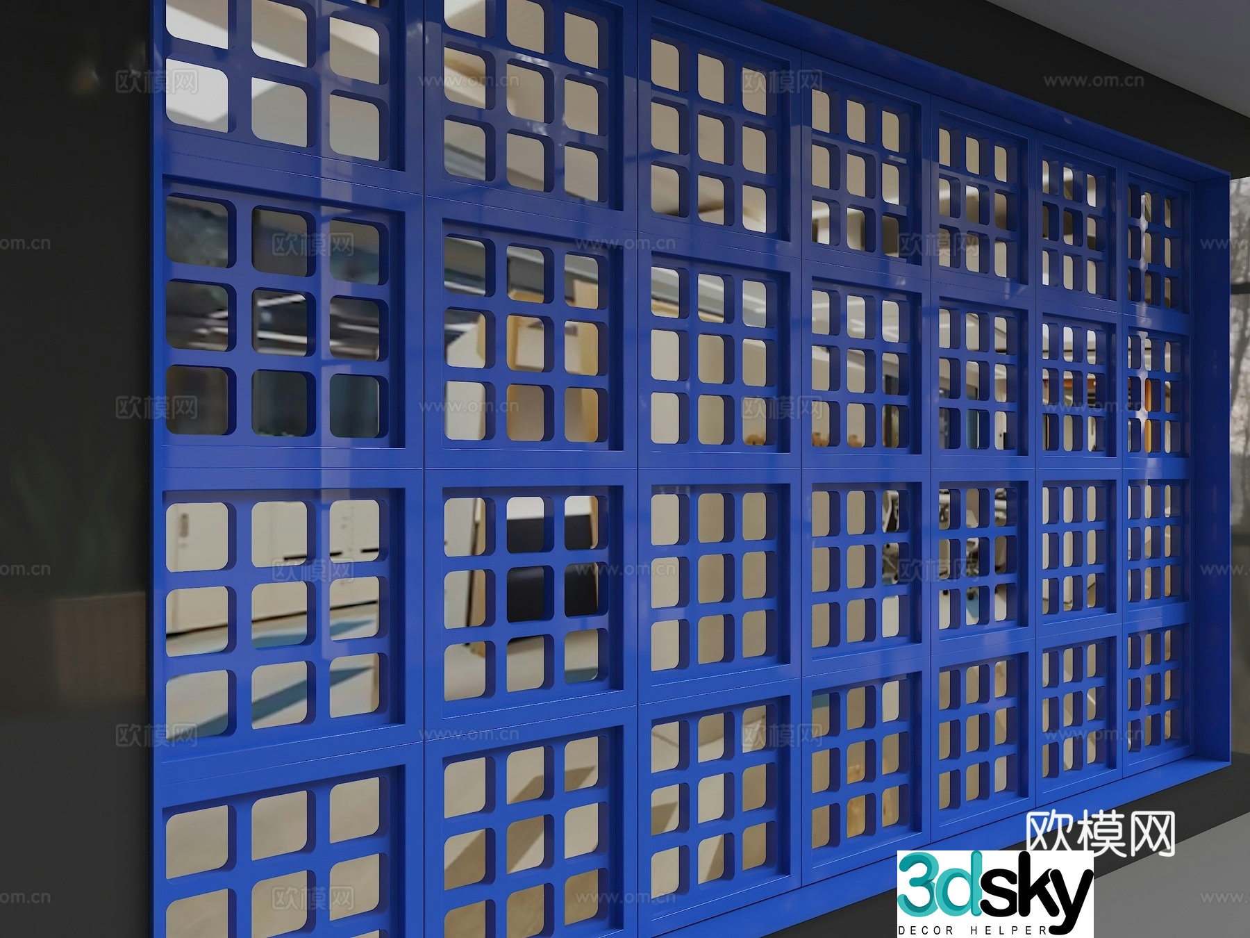 Modern background wall 3d model