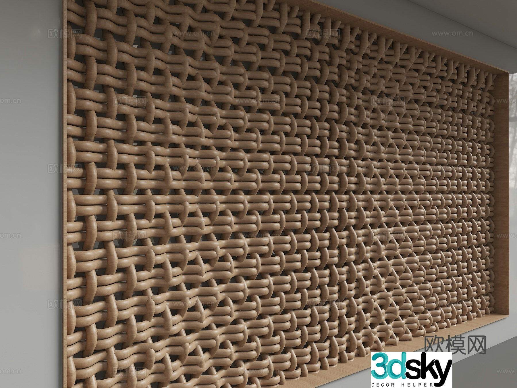 Modern background wall 3d model