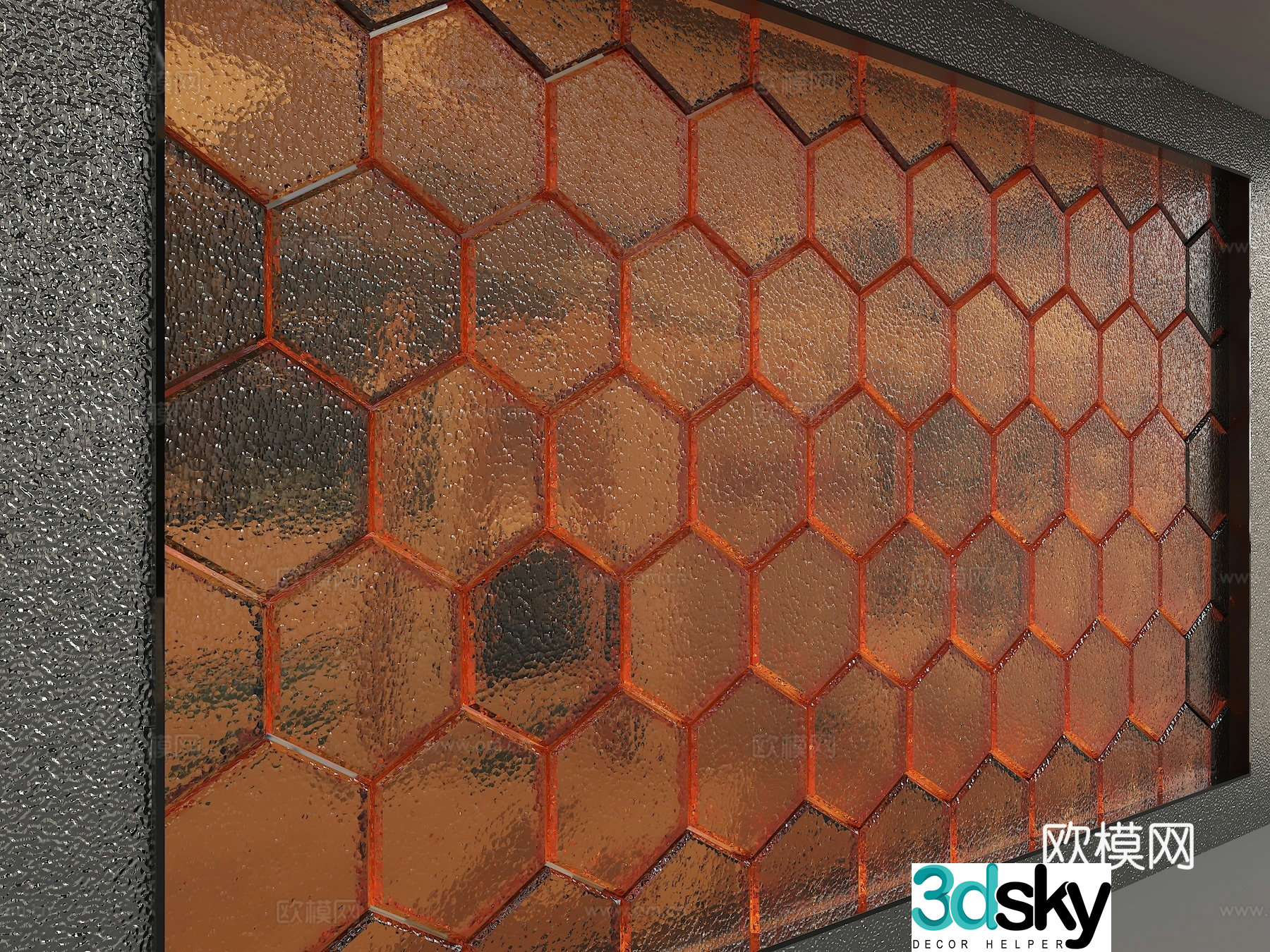 3D model of glass partition
