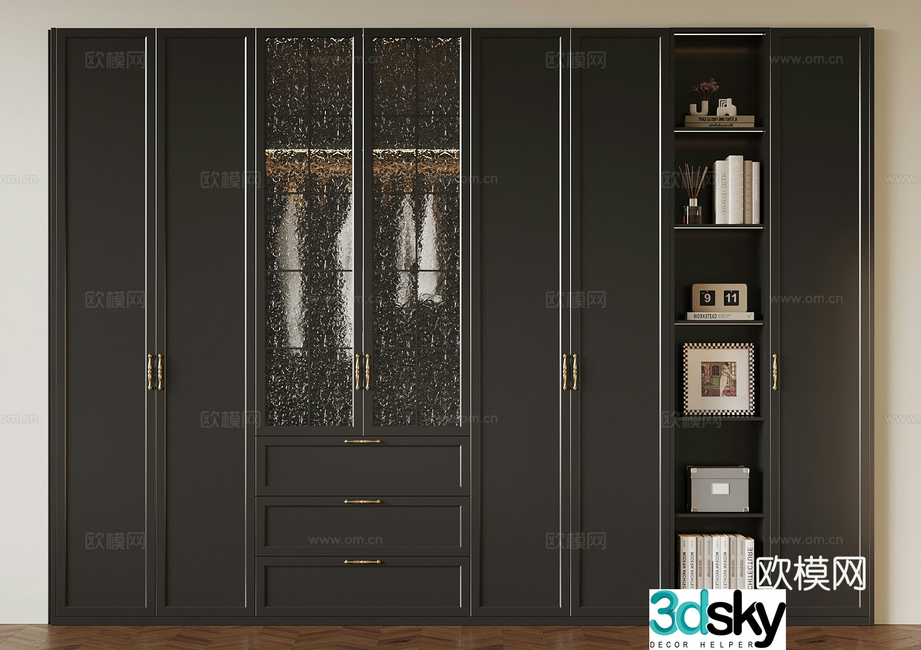 028 wardrobe French wardrobe 3d model