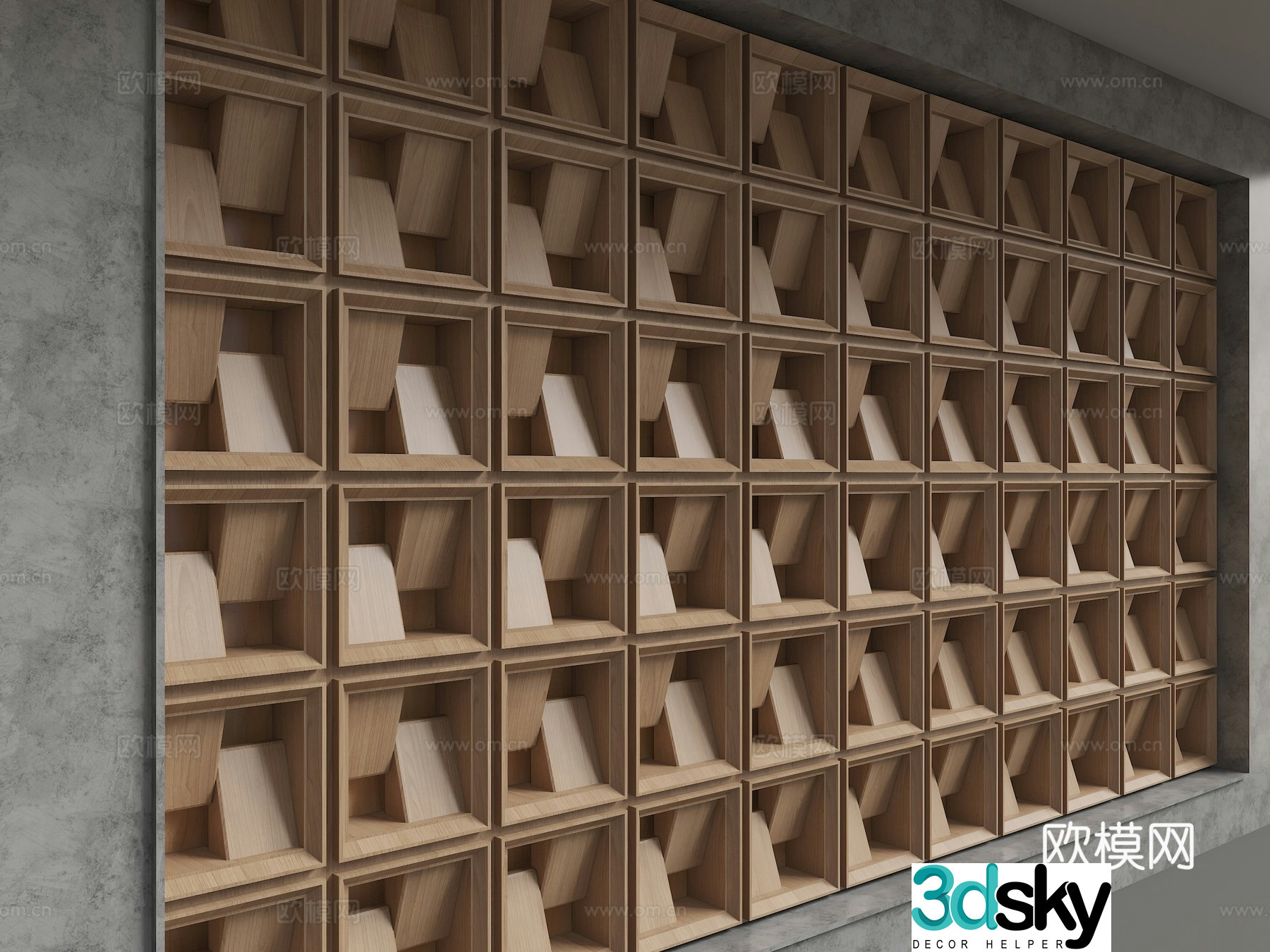 Modern background wall 3d model