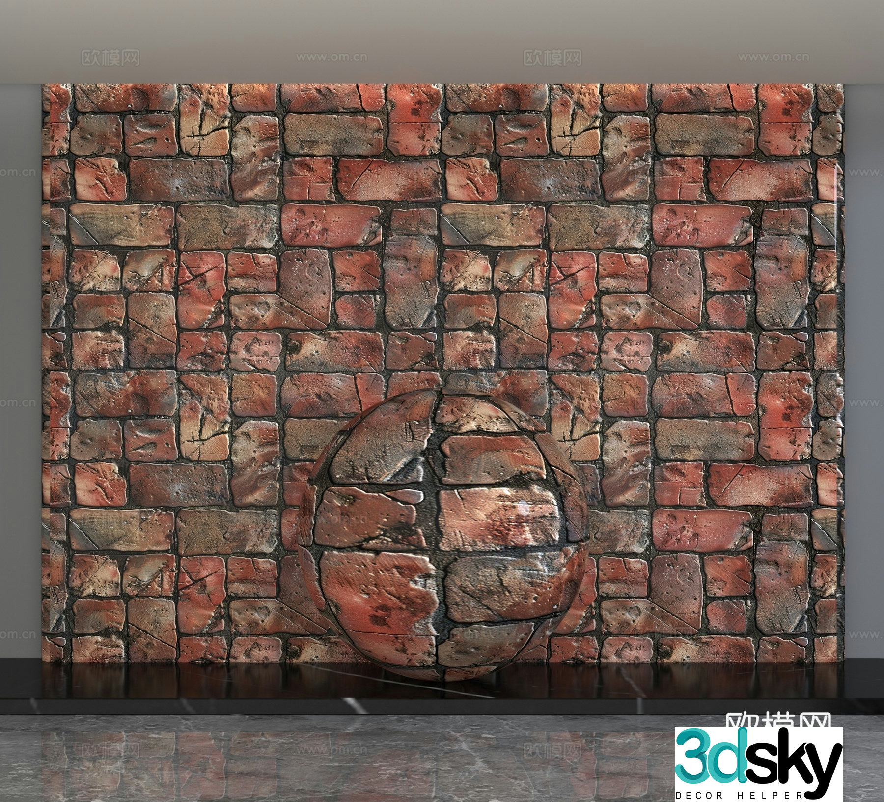 Modern background wall 3d model
