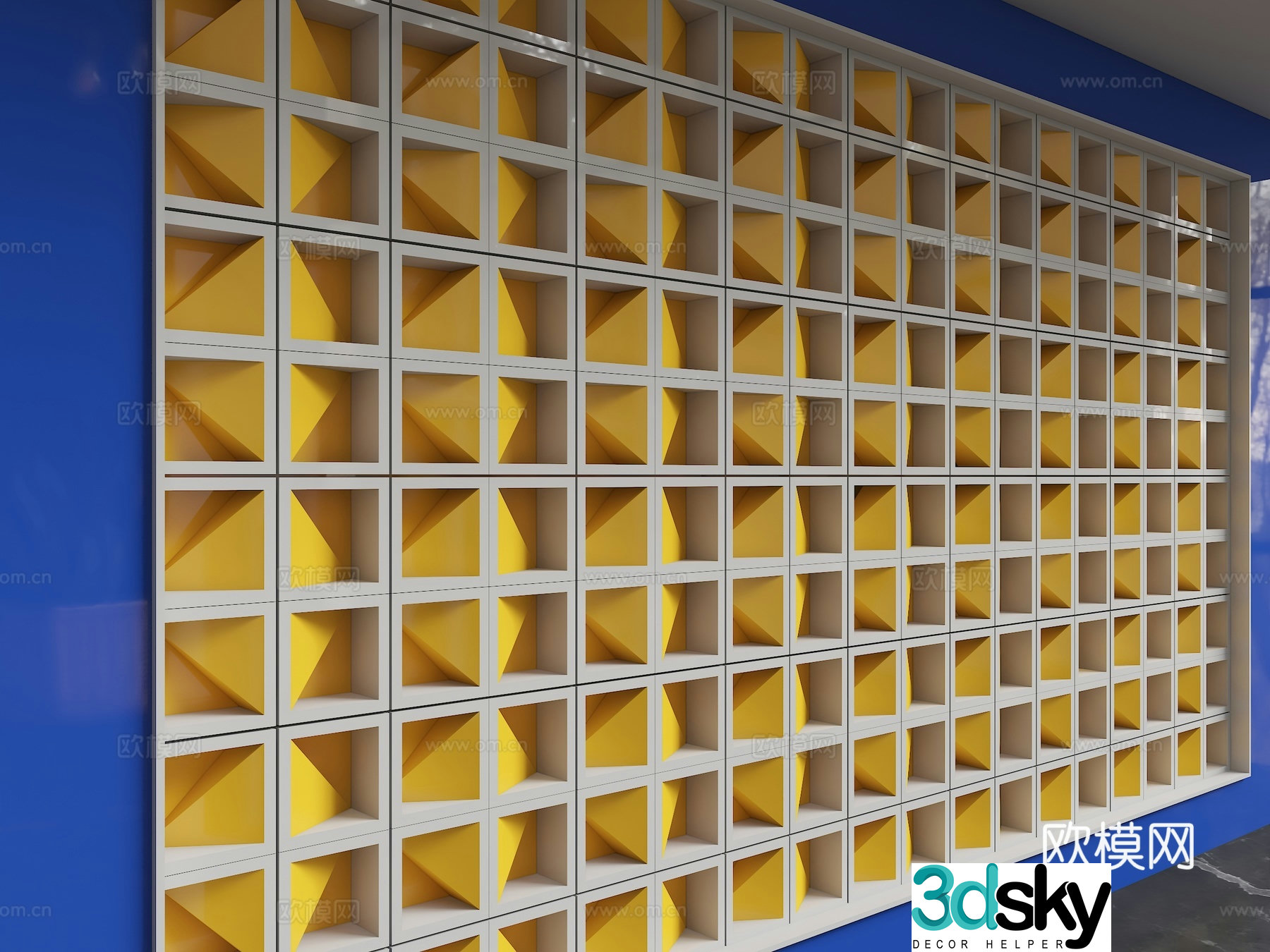 Modern background wall 3d model