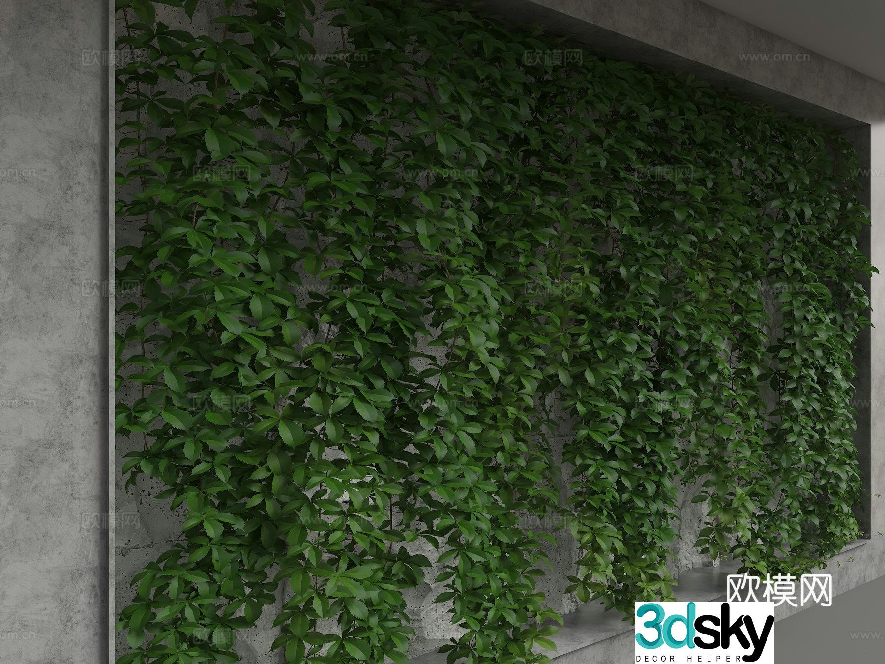 Plant background wall 3d model