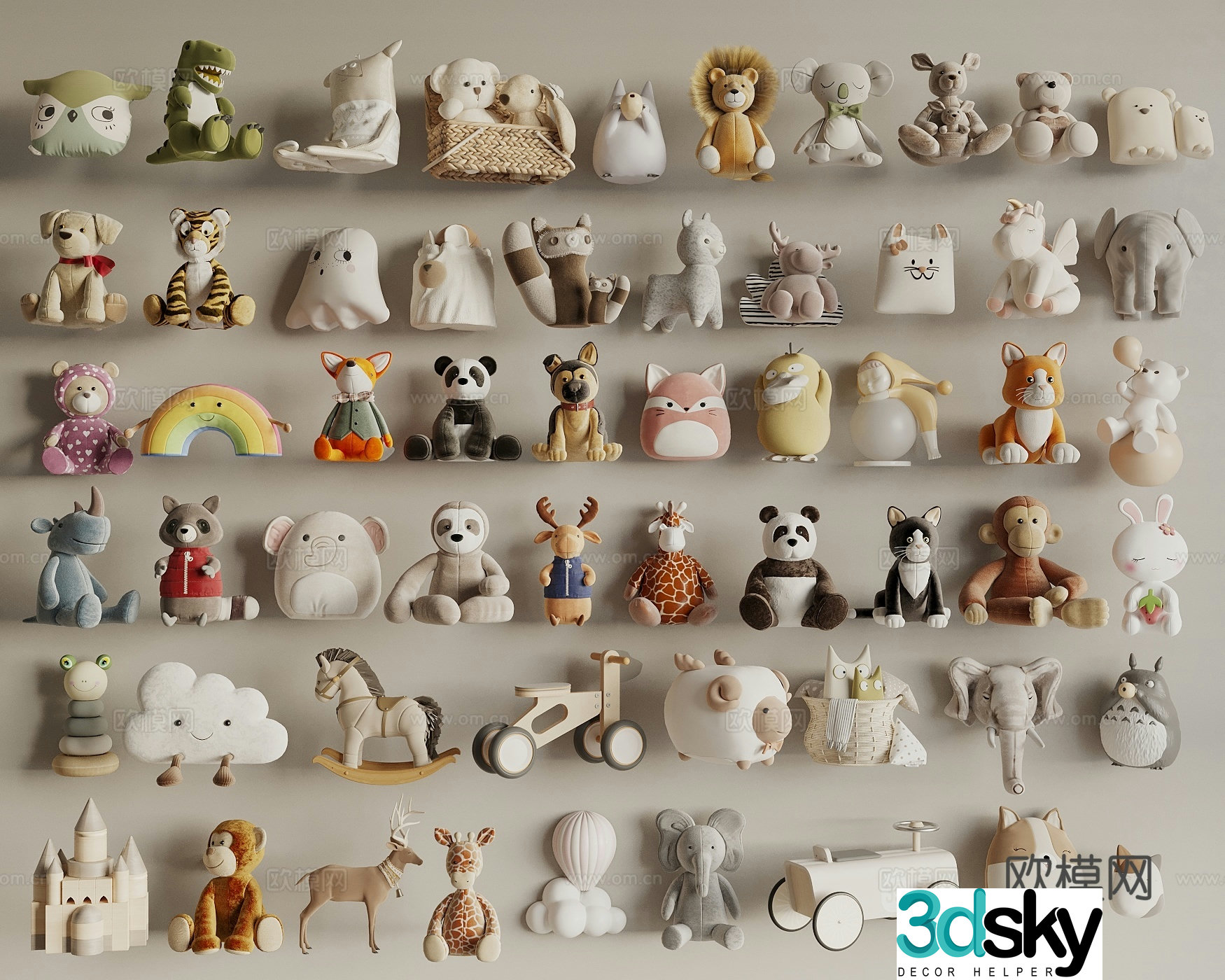 Children’s plush toys toys children’s dolls children’s toys 3d model