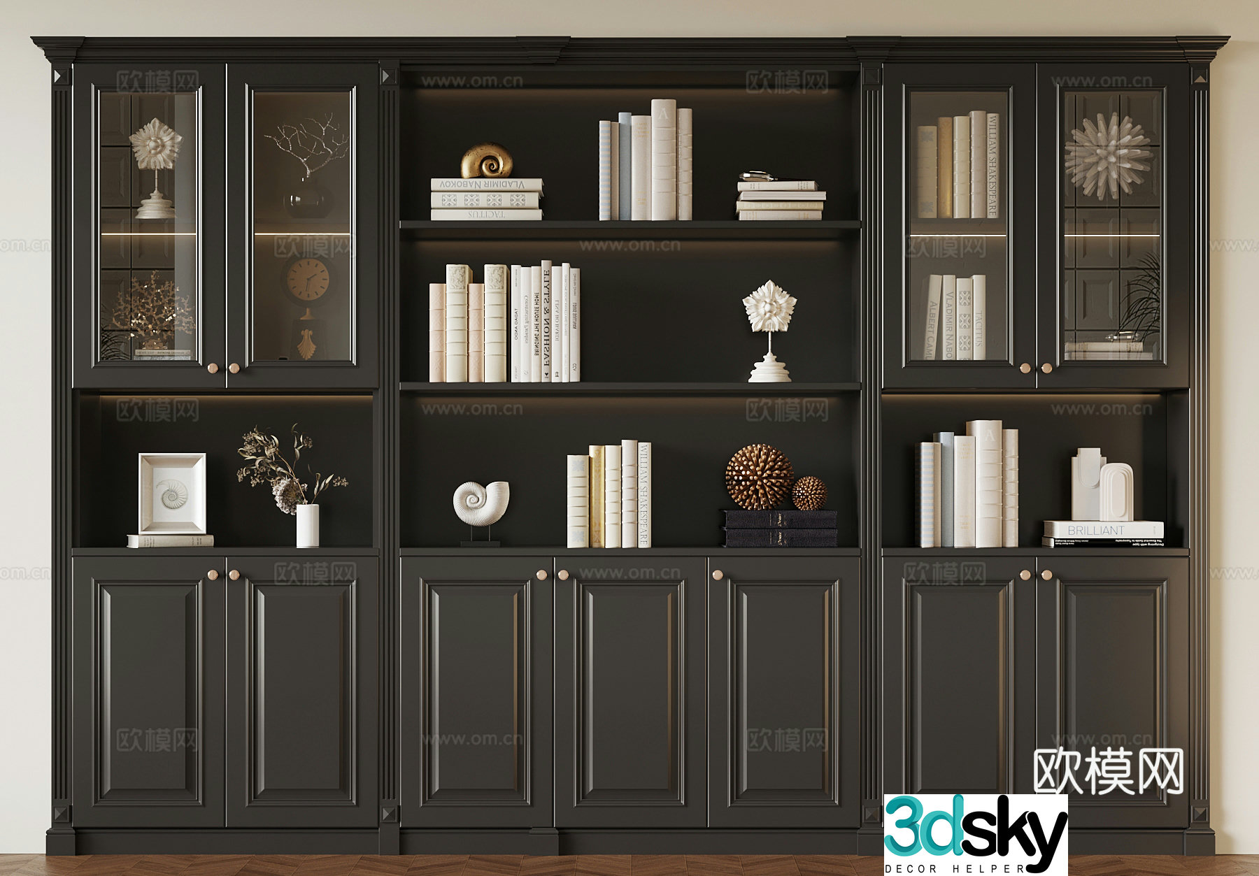 023 Bookcase French bookcase 3D model