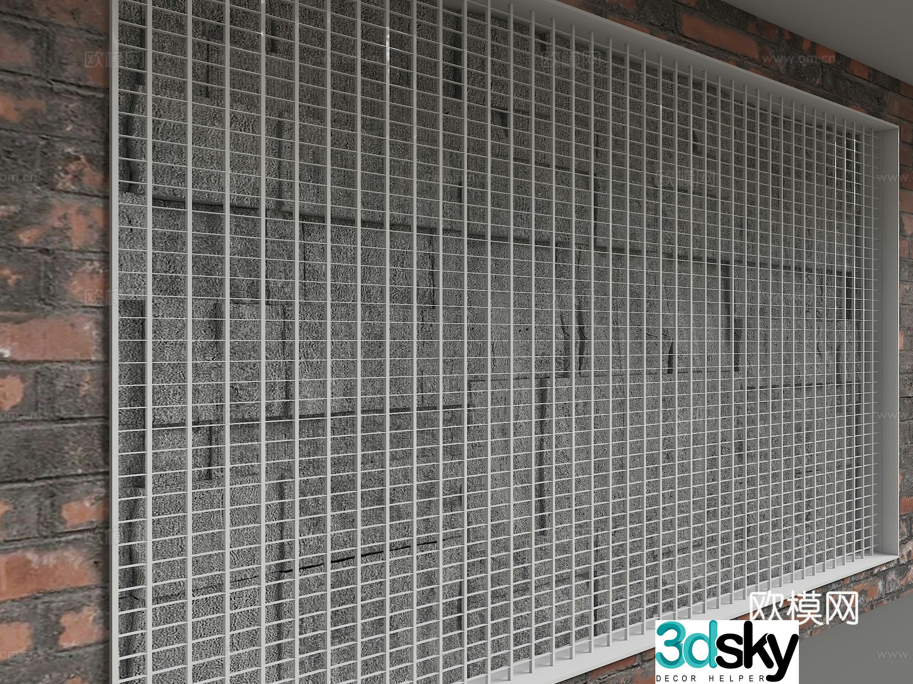 Modern background wall 3d model