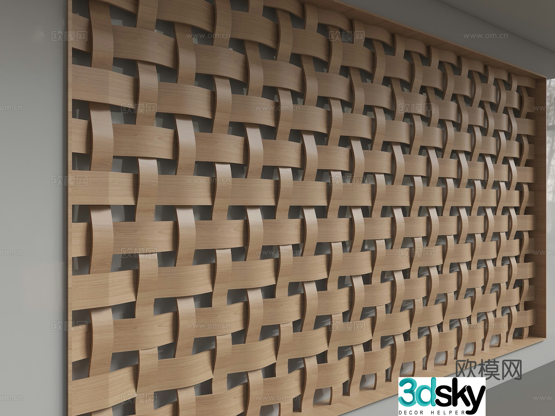 Modern background wall 3d model