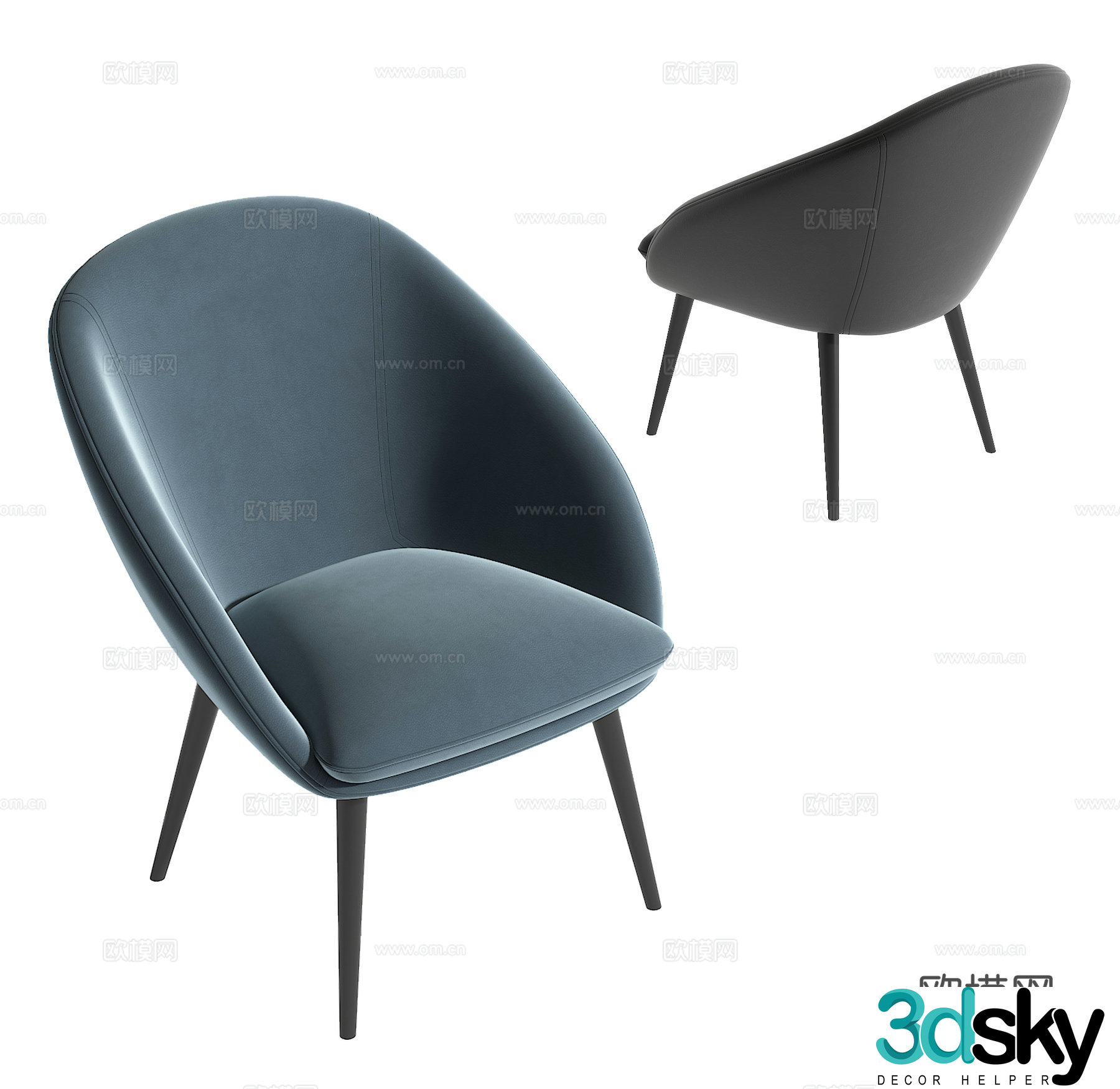 Modern leisure chair 3d model