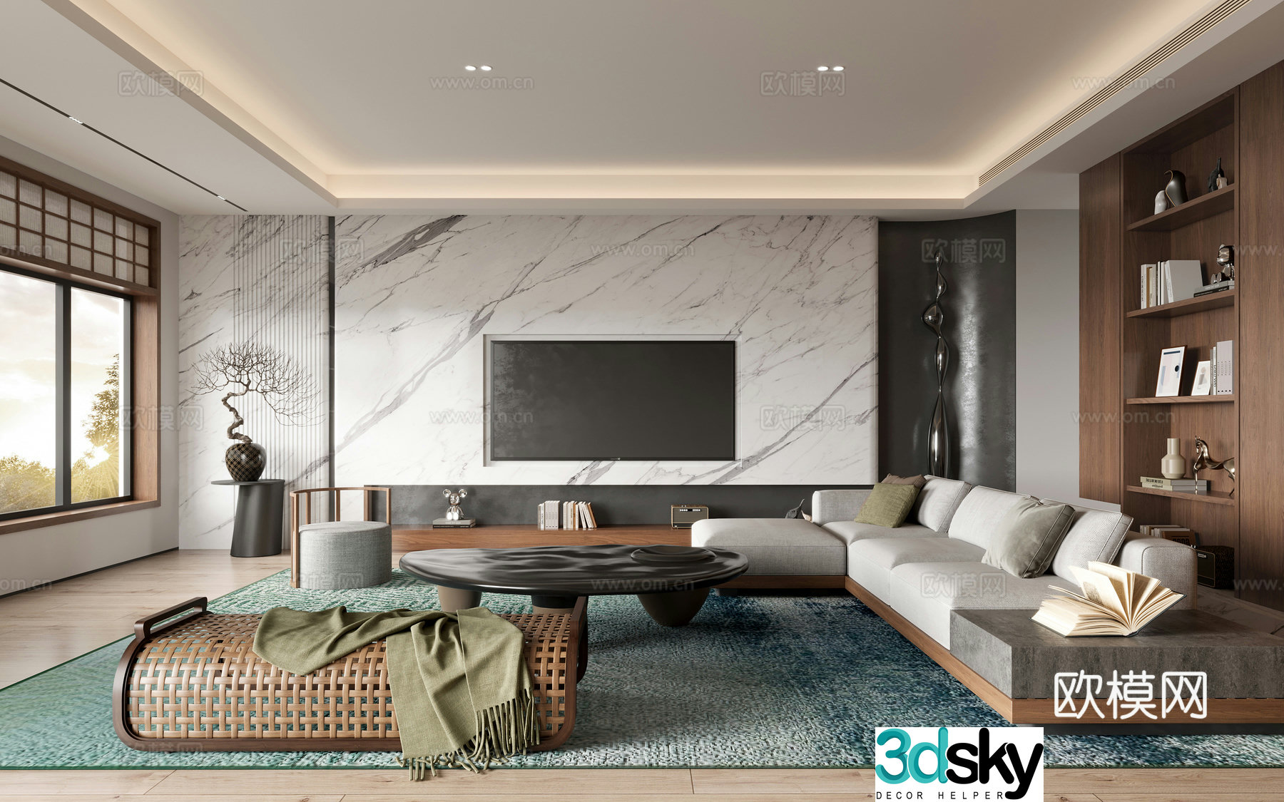 New Chinese living room 3D model