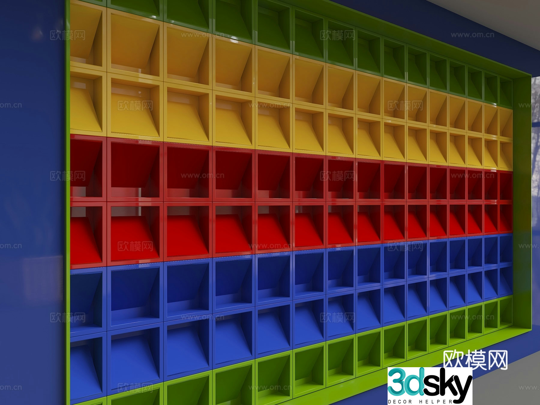 Modern background wall 3d model