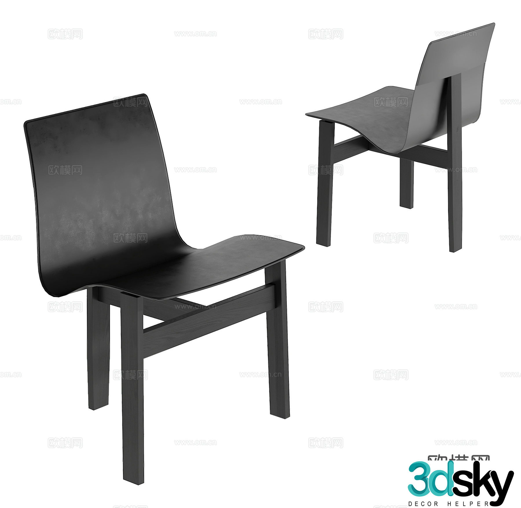 Modern single chair 3d model